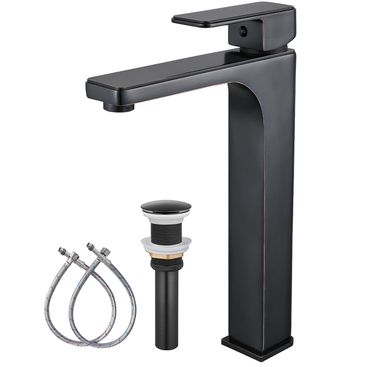 Bathroom Vessel Bowl Sink Faucet Tall Body Single Handle Lavatory Vani