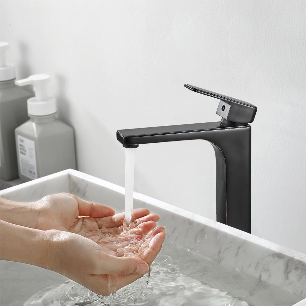 Bathroom Vessel Bowl Sink Faucet Tall Body Single Handle Lavatory Vani – midanya