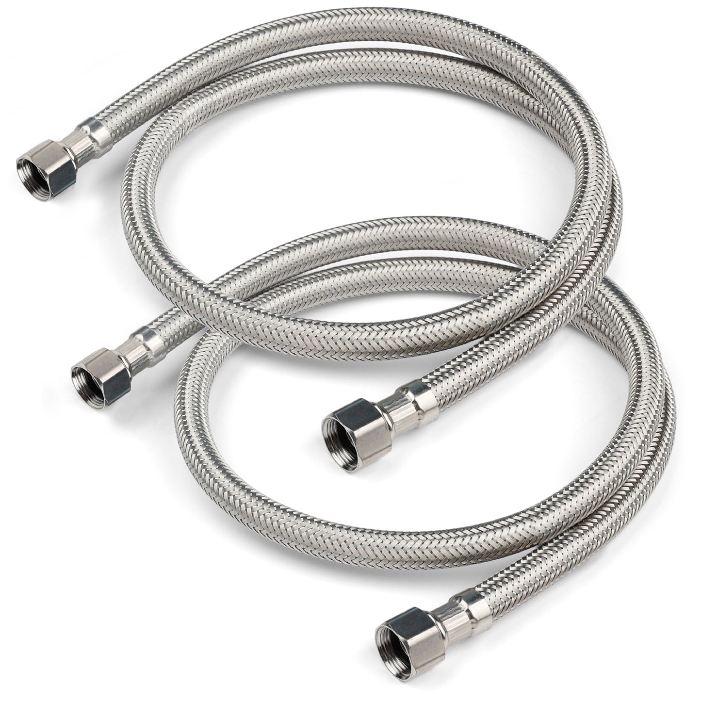 
                  
                    Midanya Faucet Supply Lines,Stainless Steel Braided Water Supply Line, 3/8" COMP x 3/8" COMP Faucet Hose, Faucet Hose Connector x 2 Pcs (1 Pair)
                  
                