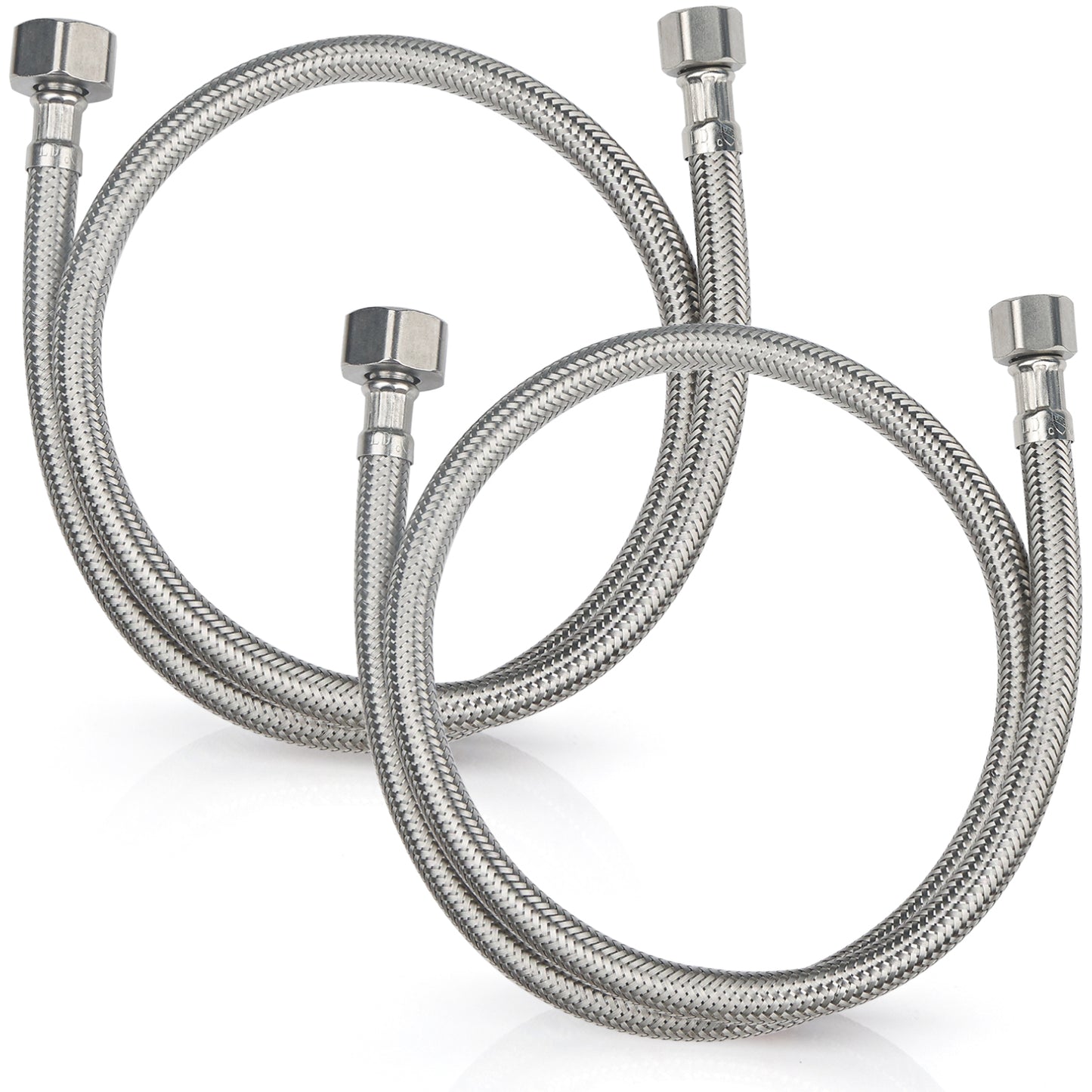 
                  
                    Midanya Faucet Supply Lines,Stainless Steel Braided Water Supply Line, 1/2" FIP x 3/8" COMP Faucet Hose, Faucet Hose Connector x 2 Pcs (1 Pair)
                  
                
