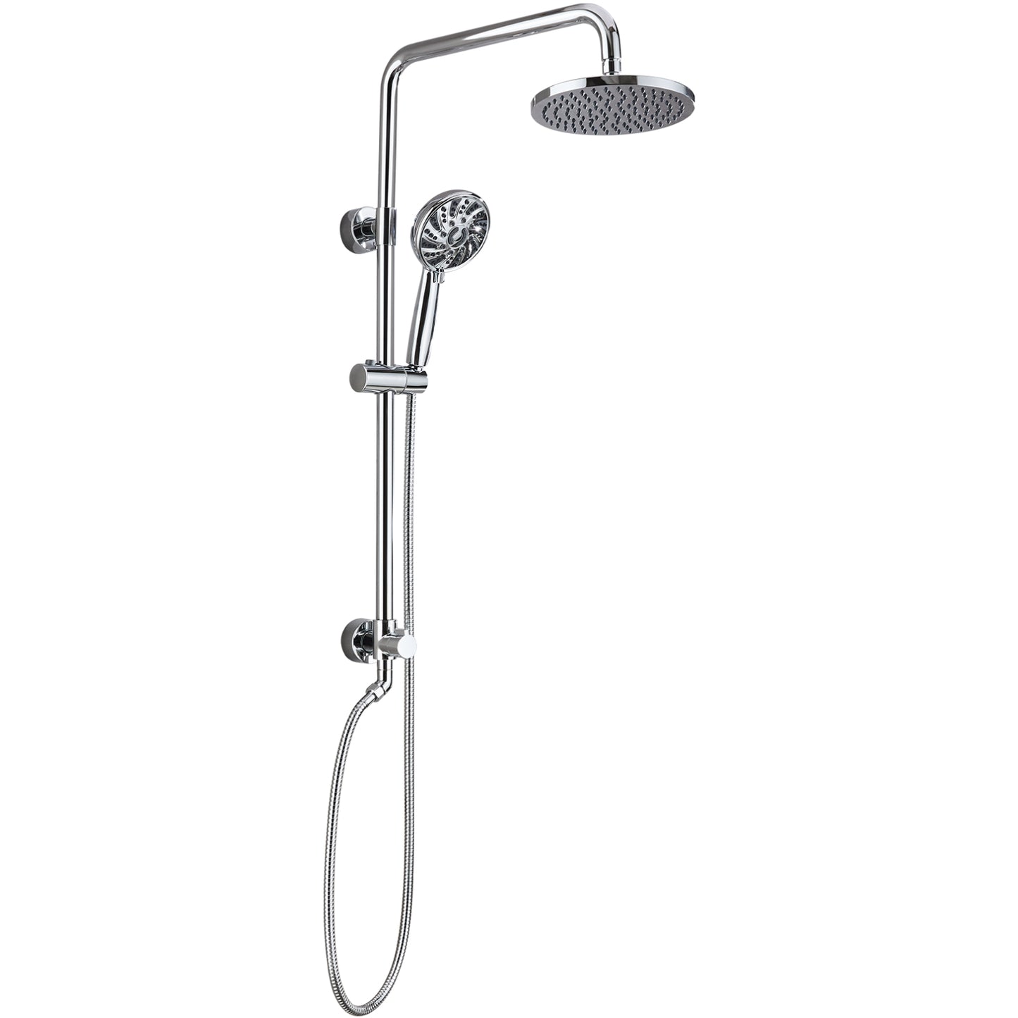
                  
                    Midanya Retrofit Rain Shower System Wall Mount 8 Inch Rainfall Shower Head with 5-setting Handheld Spray Combo with Slide Bar
                  
                