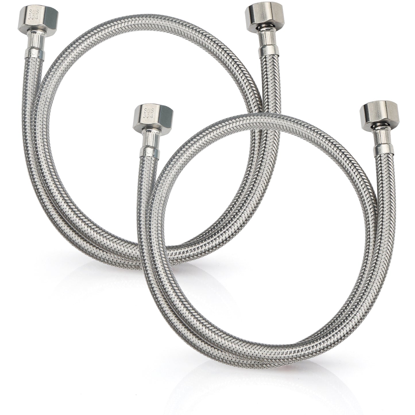 
                  
                    Midanya Faucet Supply Lines,Stainless Steel Braided Water Supply Line, 1/2" FIP x 1/2" FIP Faucet Hose, Faucet Hose Connector x 2 Pcs (1 Pair)
                  
                