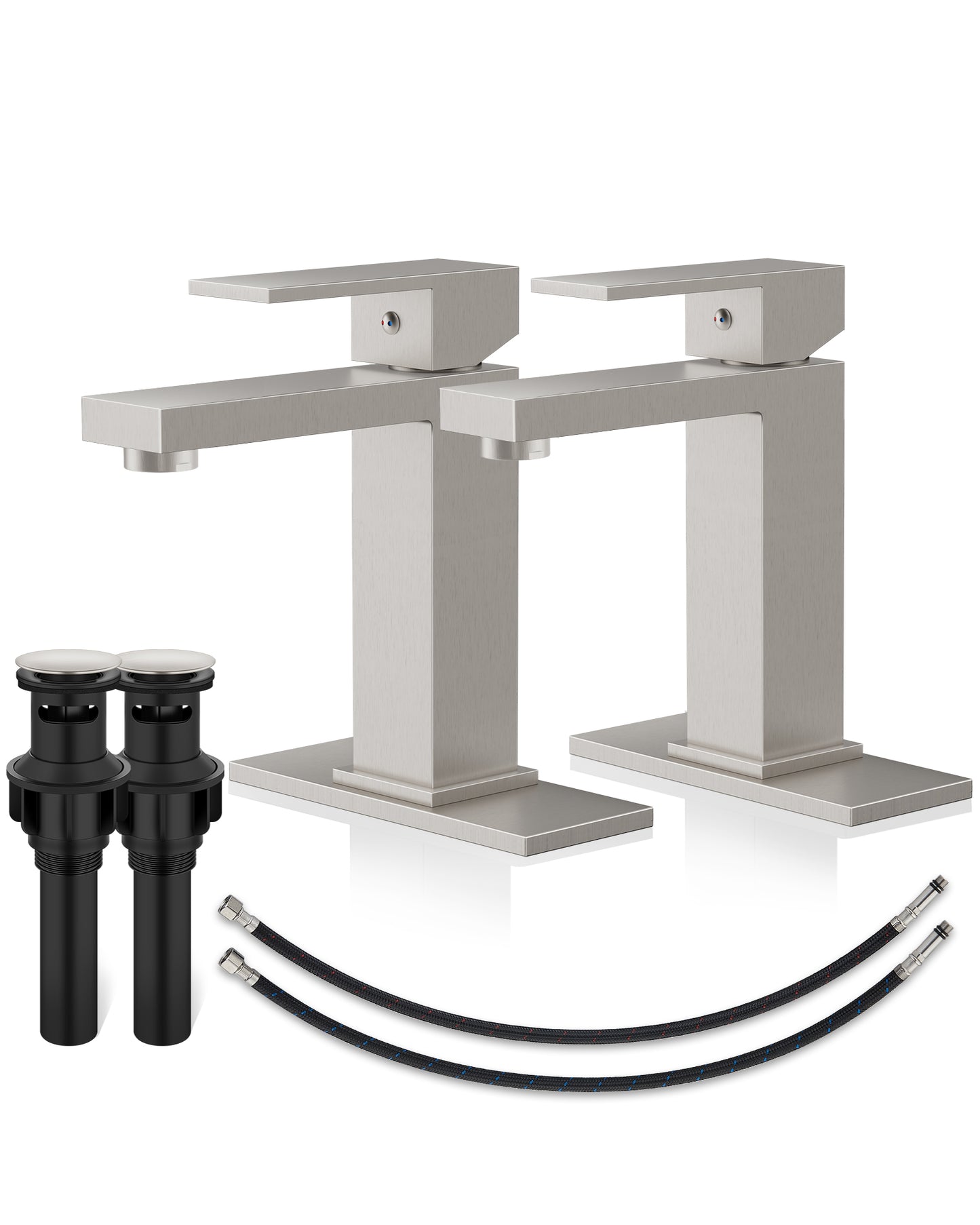 
                  
                    Midanya Bathroom Sink Faucet 1 Hole Single Handle Deck Mount Lavatory Mixer Tap with Cover Plate and Pop-up Drain One Lever Stainless Steel SUS304 Commercial
                  
                