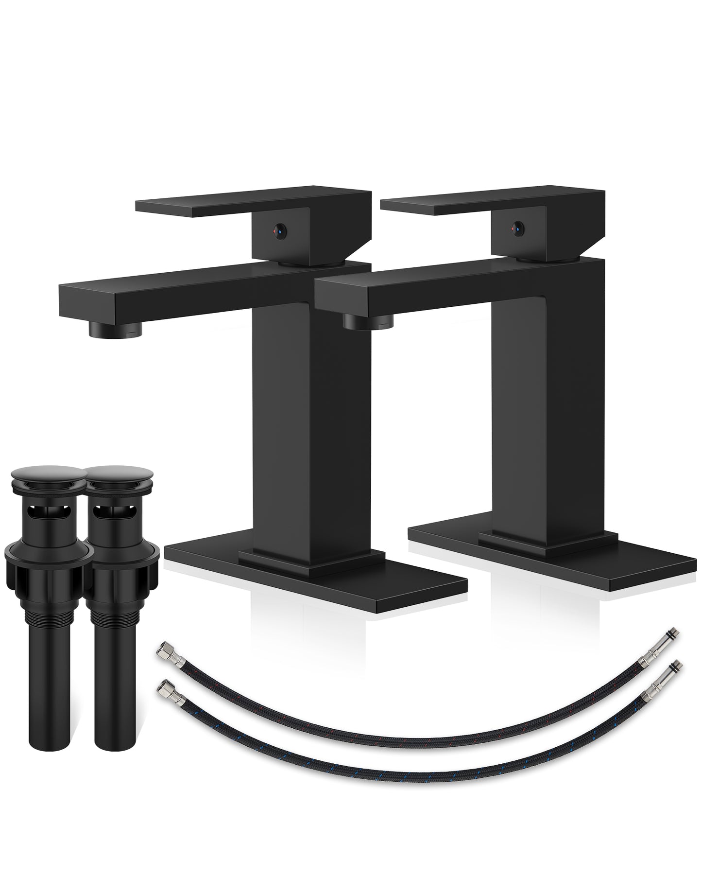
                  
                    Midanya Bathroom Sink Faucet 1 Hole Single Handle Deck Mount Lavatory Mixer Tap with Cover Plate and Pop-up Drain One Lever Stainless Steel SUS304 Commercial
                  
                