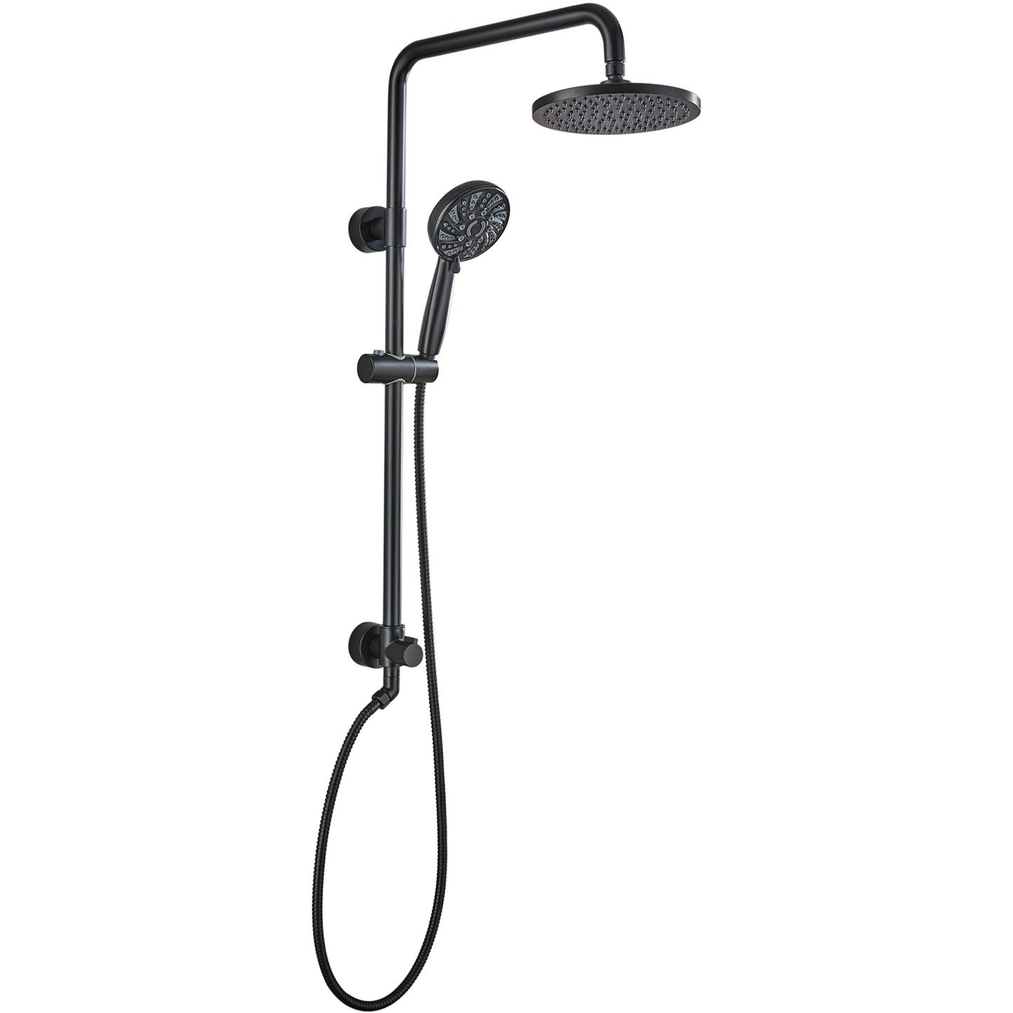 
                  
                    Midanya Retrofit Rain Shower System Wall Mount 8 Inch Rainfall Shower Head with 5-setting Handheld Spray Combo with Slide Bar
                  
                