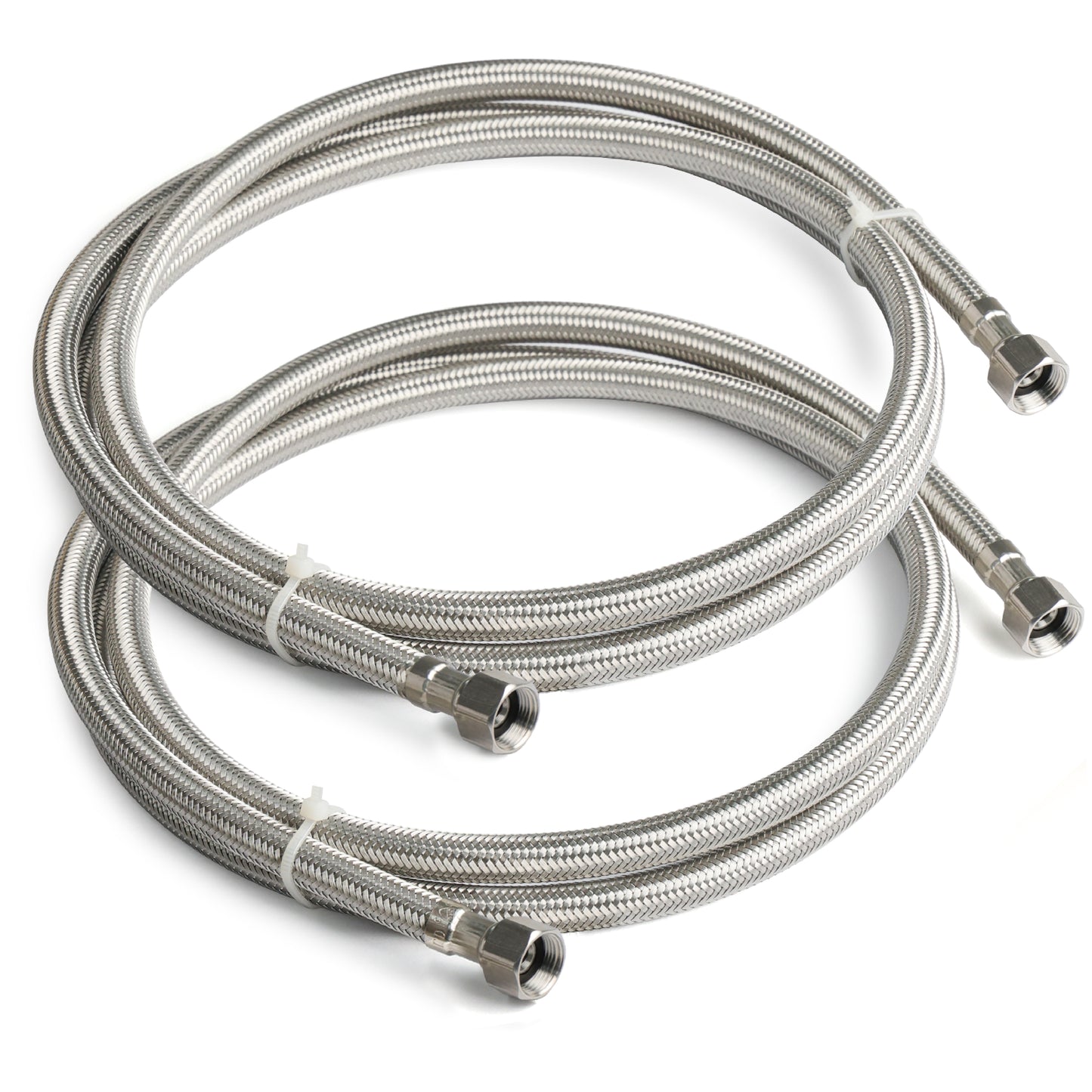 
                  
                    Midanya Faucet Supply Lines,Stainless Steel Braided Water Supply Line, 3/8" COMP x 3/8" COMP Faucet Hose, Faucet Hose Connector x 2 Pcs (1 Pair)
                  
                