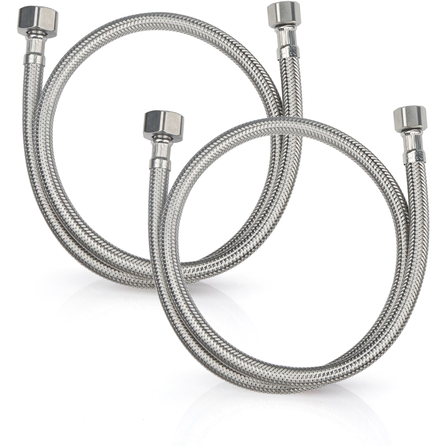 
                  
                    Midanya Faucet Supply Lines,Stainless Steel Braided Water Supply Line, 1/2" FIP x 3/8" COMP Faucet Hose, Faucet Hose Connector x 2 Pcs (1 Pair)
                  
                