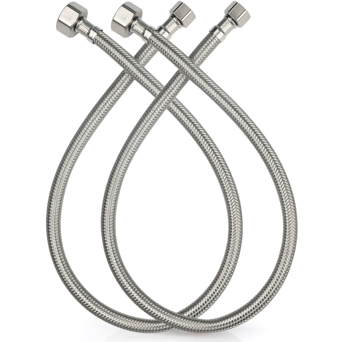 
                  
                    Midanya Faucet Supply Lines,Stainless Steel Braided Water Supply Line, 1/2" FIP x 3/8" COMP Faucet Hose, Faucet Hose Connector x 2 Pcs (1 Pair)
                  
                