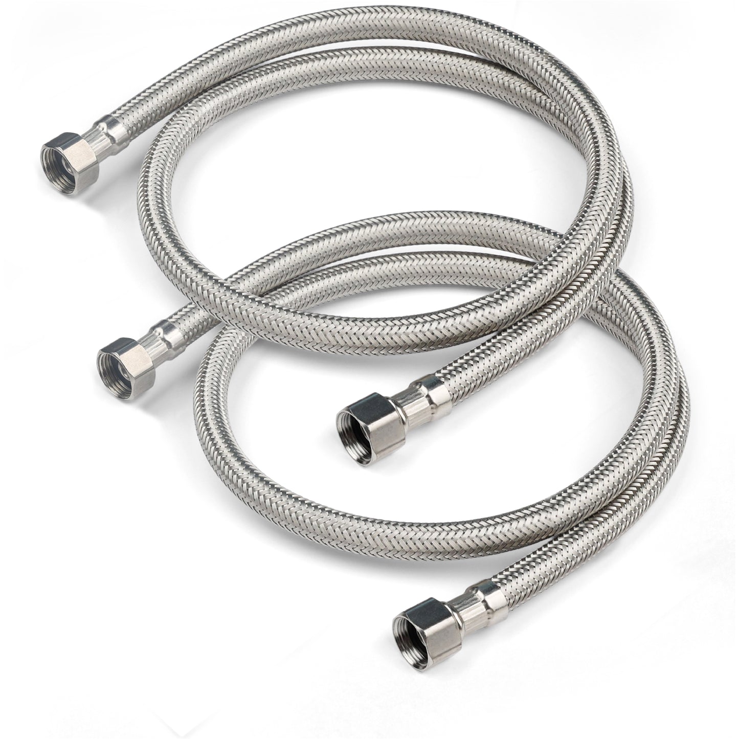 
                  
                    Midanya Faucet Supply Lines,Stainless Steel Braided Water Supply Line, 3/8" COMP x 3/8" COMP Faucet Hose, Faucet Hose Connector x 2 Pcs (1 Pair)
                  
                