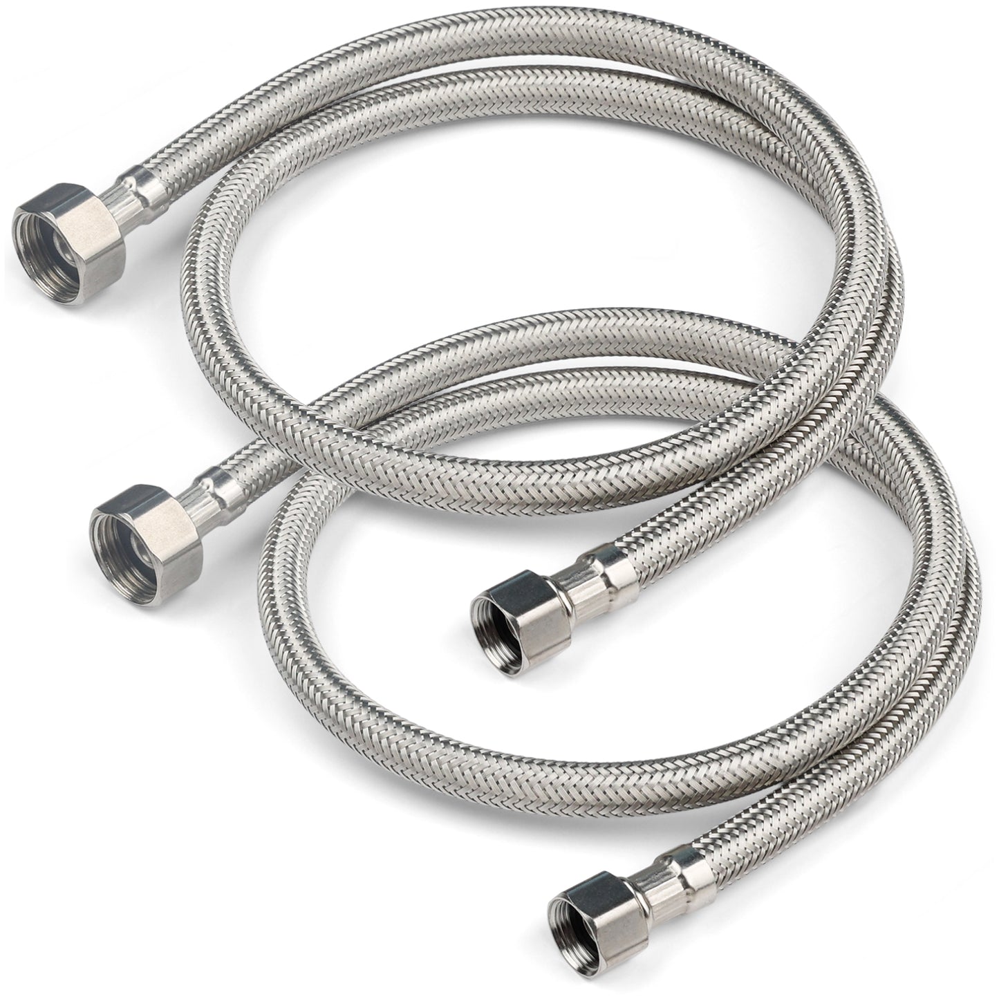 
                  
                    Midanya Faucet Supply Lines,Stainless Steel Braided Water Supply Line, 1/2" FIP x 3/8" COMP Faucet Hose, Faucet Hose Connector x 2 Pcs (1 Pair)
                  
                