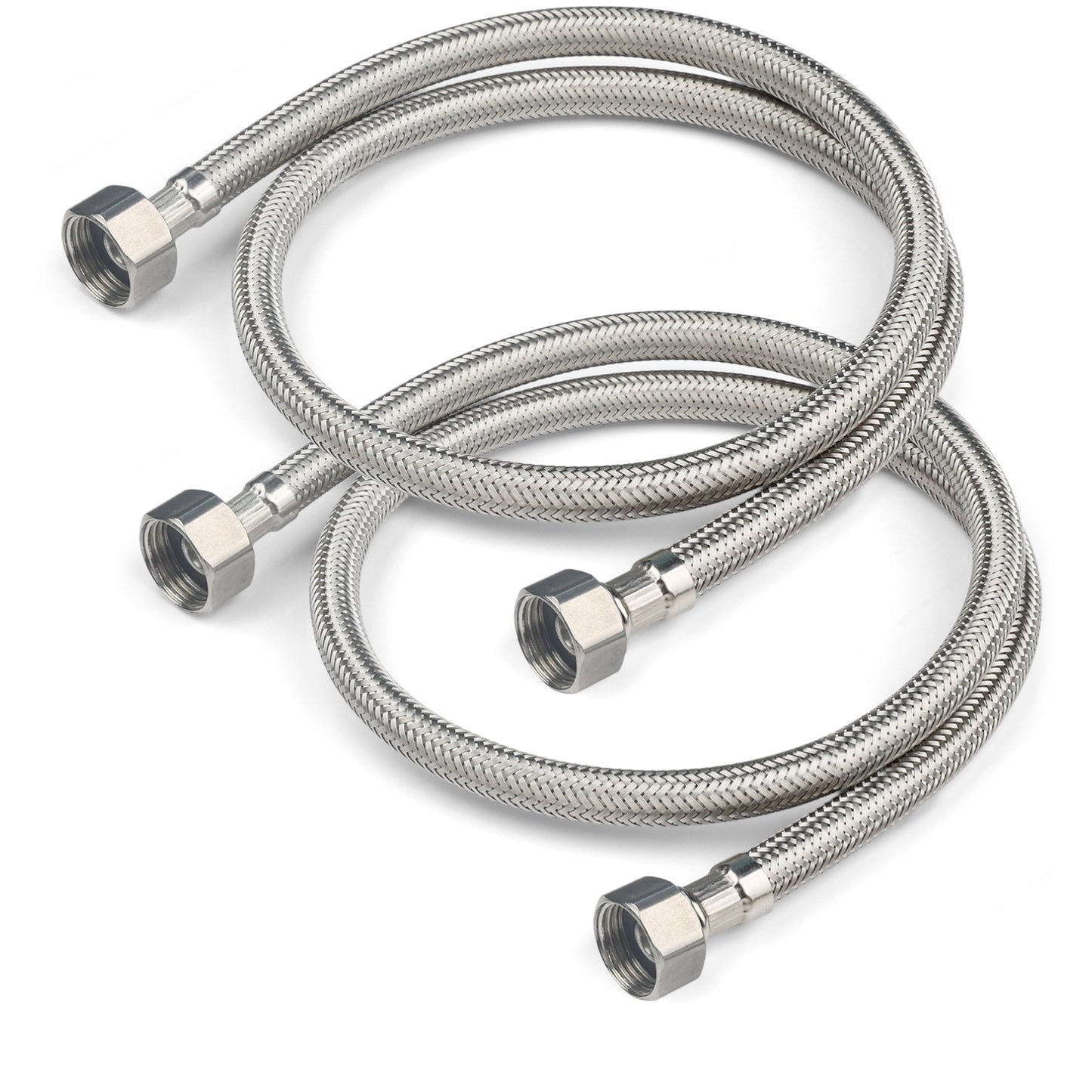 
                  
                    Midanya Faucet Supply Lines,Stainless Steel Braided Water Supply Line, 1/2" FIP x 1/2" FIP Faucet Hose, Faucet Hose Connector x 2 Pcs (1 Pair)
                  
                