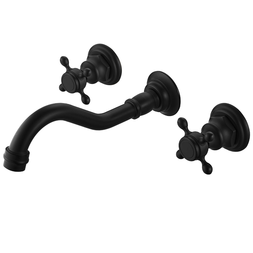 
                  
                    Midanya Bathroom Sink Faucet Widespread  Wall Mount 3 Holes 2 Cross Knobs Lavatory Vessel Basin Mixer Tap Mixing Spout Double Handles Commercial
                  
                