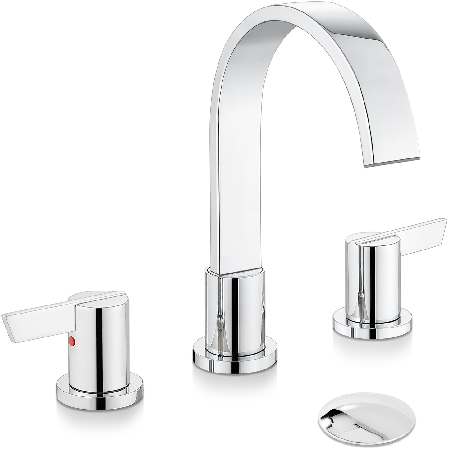 
                  
                    Midanya 8 inch Widespread Bathroom Sink Faucet,Modern Waterfall 3 Hole 2 Handles Bathroom Faucet 8" Vanity Faucets with Pop Up Drain and Water Supply Lines
                  
                