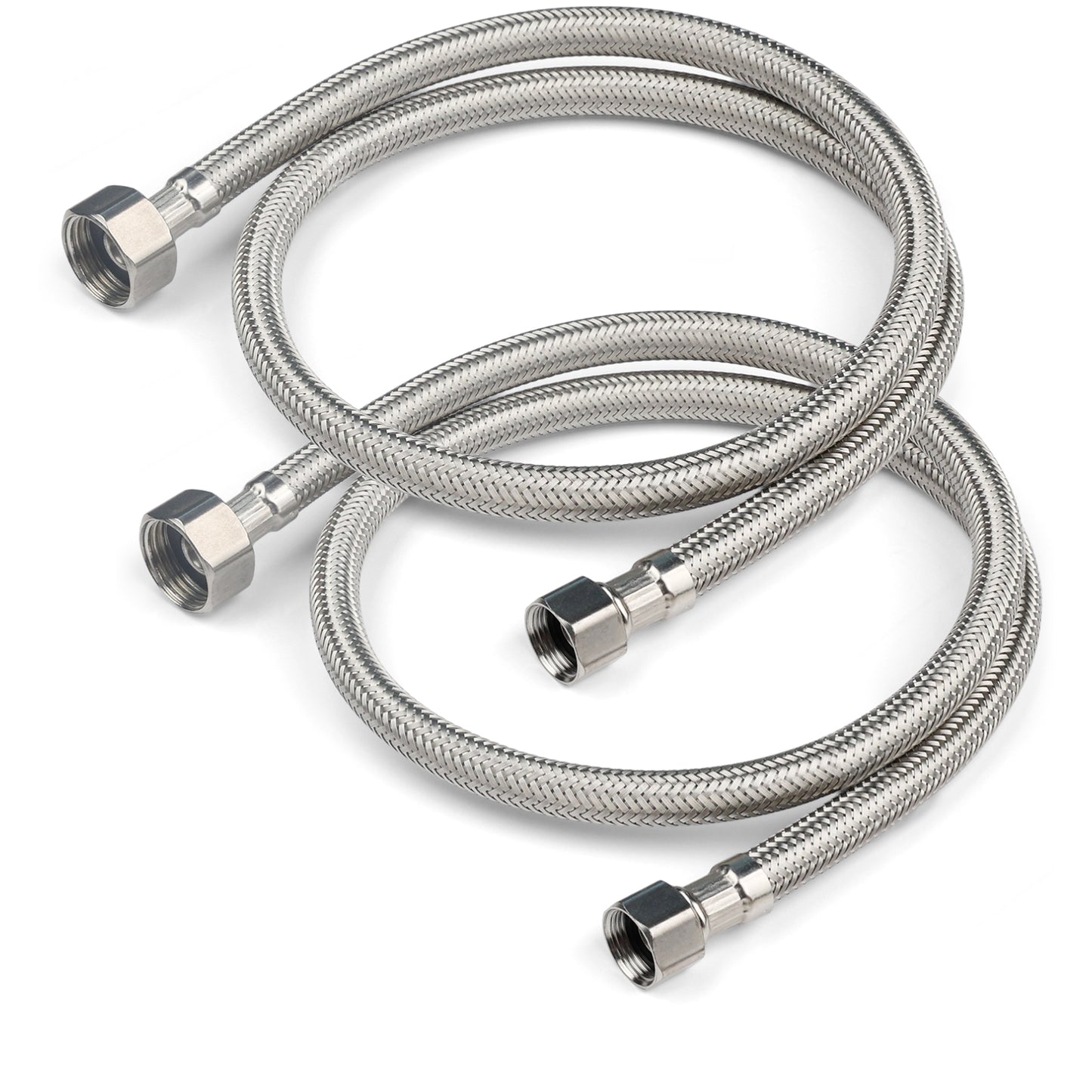 
                  
                    Midanya Faucet Supply Lines,Stainless Steel Braided Water Supply Line, 1/2" FIP x 3/8" COMP Faucet Hose, Faucet Hose Connector x 2 Pcs (1 Pair)
                  
                