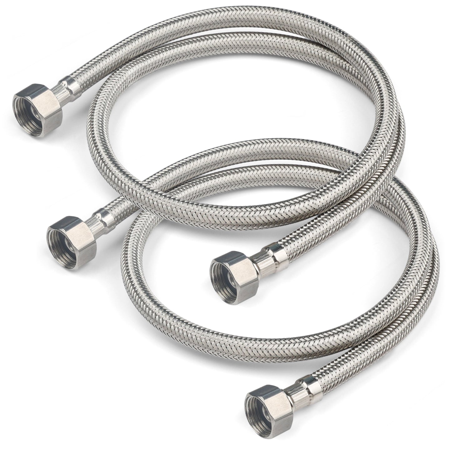 
                  
                    Midanya Faucet Supply Lines,Stainless Steel Braided Water Supply Line, 1/2" FIP x 1/2" FIP Faucet Hose, Faucet Hose Connector x 2 Pcs (1 Pair)
                  
                