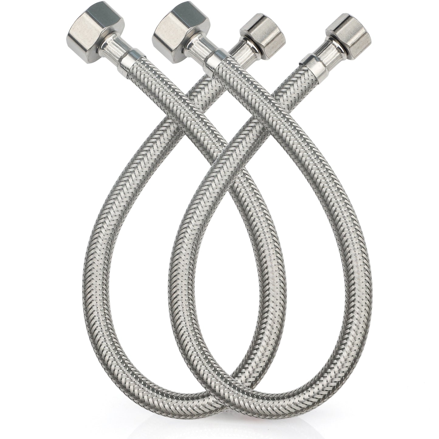 
                  
                    Midanya Faucet Supply Lines,Stainless Steel Braided Water Supply Line, 1/2" FIP x 3/8" COMP Faucet Hose, Faucet Hose Connector x 2 Pcs (1 Pair)
                  
                