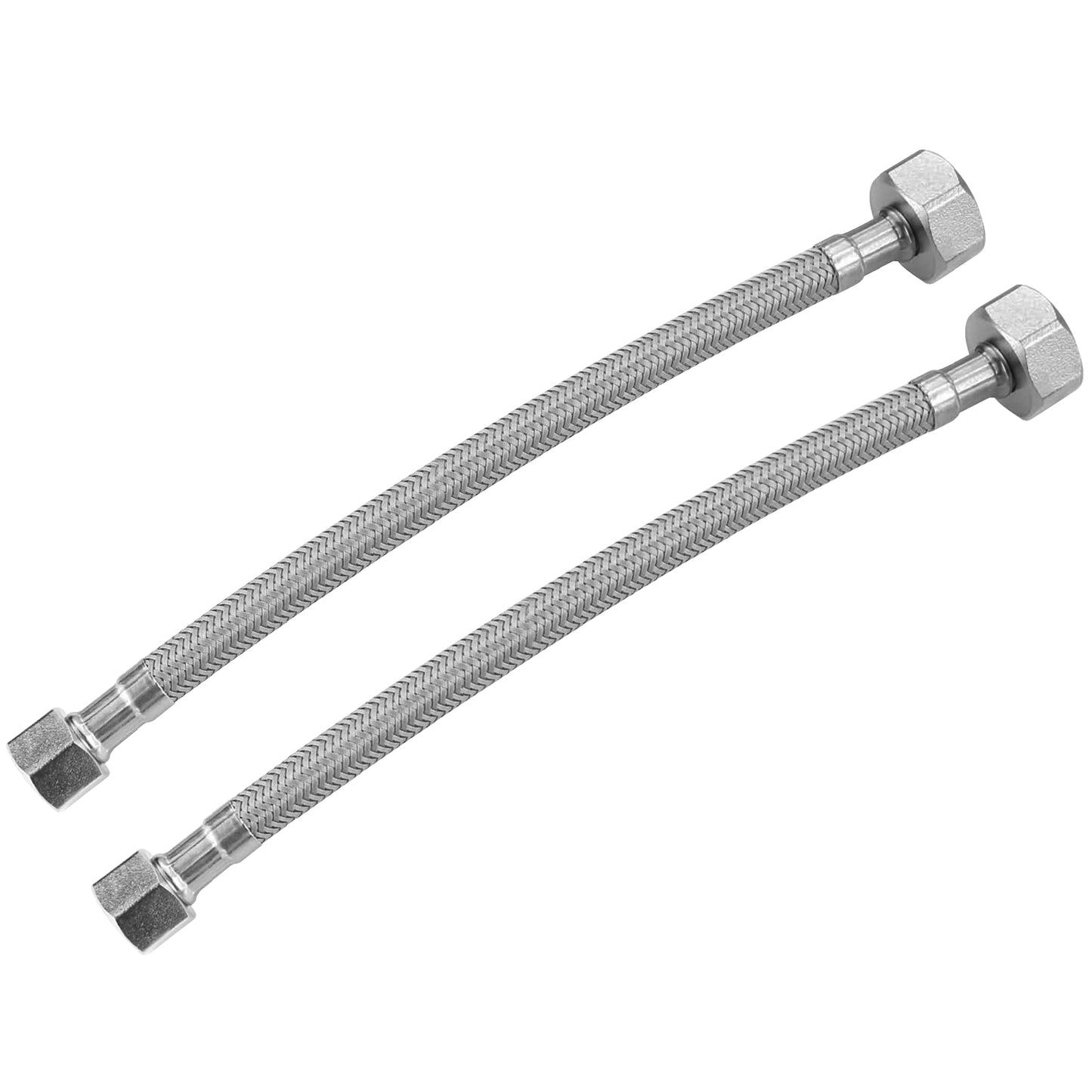 
                  
                    Midanya Faucet Supply Lines,Stainless Steel Braided Water Supply Line, 1/2" FIP x 3/8" COMP Faucet Hose, Faucet Hose Connector x 2 Pcs (1 Pair)
                  
                
