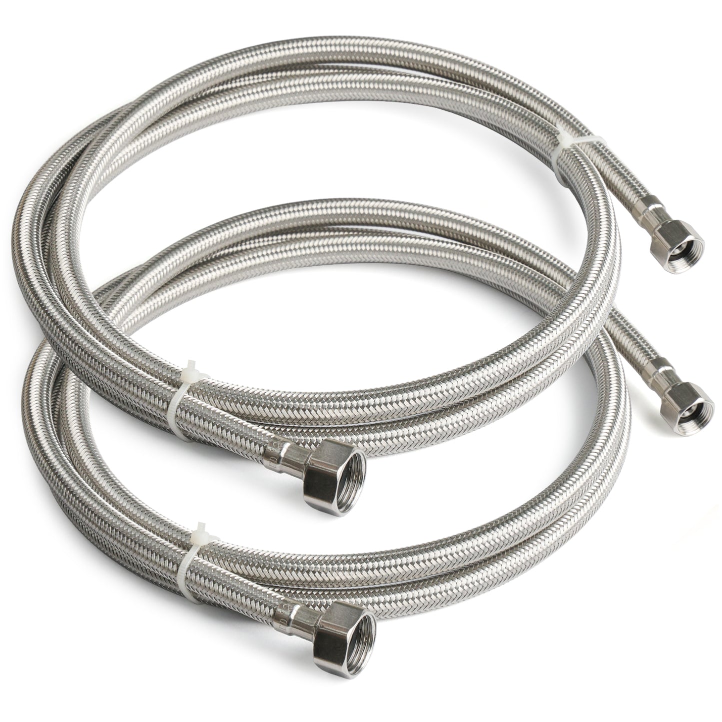 
                  
                    Midanya Faucet Supply Lines,Stainless Steel Braided Water Supply Line, 1/2" FIP x 3/8" COMP Faucet Hose, Faucet Hose Connector x 2 Pcs (1 Pair)
                  
                