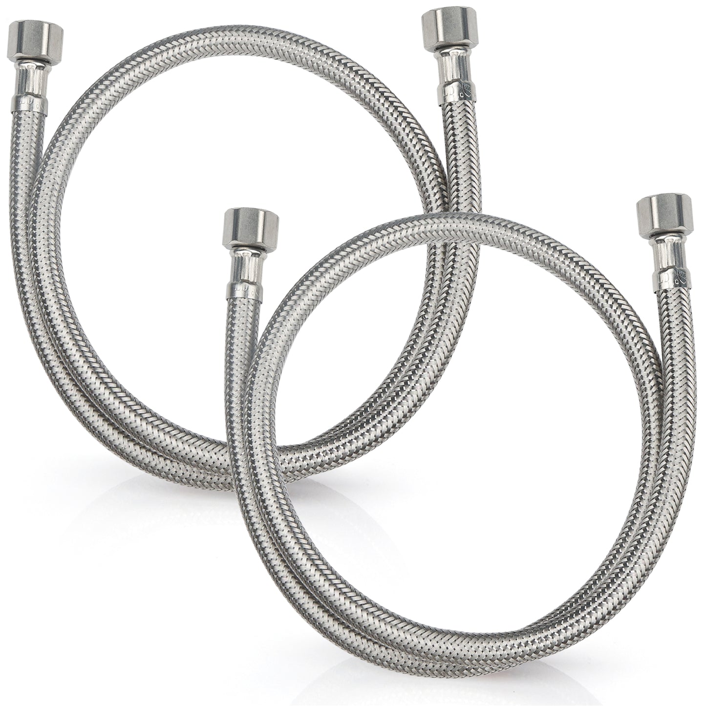
                  
                    Midanya Faucet Supply Lines,Stainless Steel Braided Water Supply Line, 3/8" COMP x 3/8" COMP Faucet Hose, Faucet Hose Connector x 2 Pcs (1 Pair)
                  
                