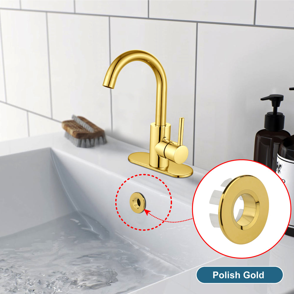 
                  
                    Midanya Brass Insert in Hole Round Caps, 2 Pcs Sink Basin Trim Overflow Cover, Bathroom Kitchen Vanity Vessel Sink Overflow Ring
                  
                