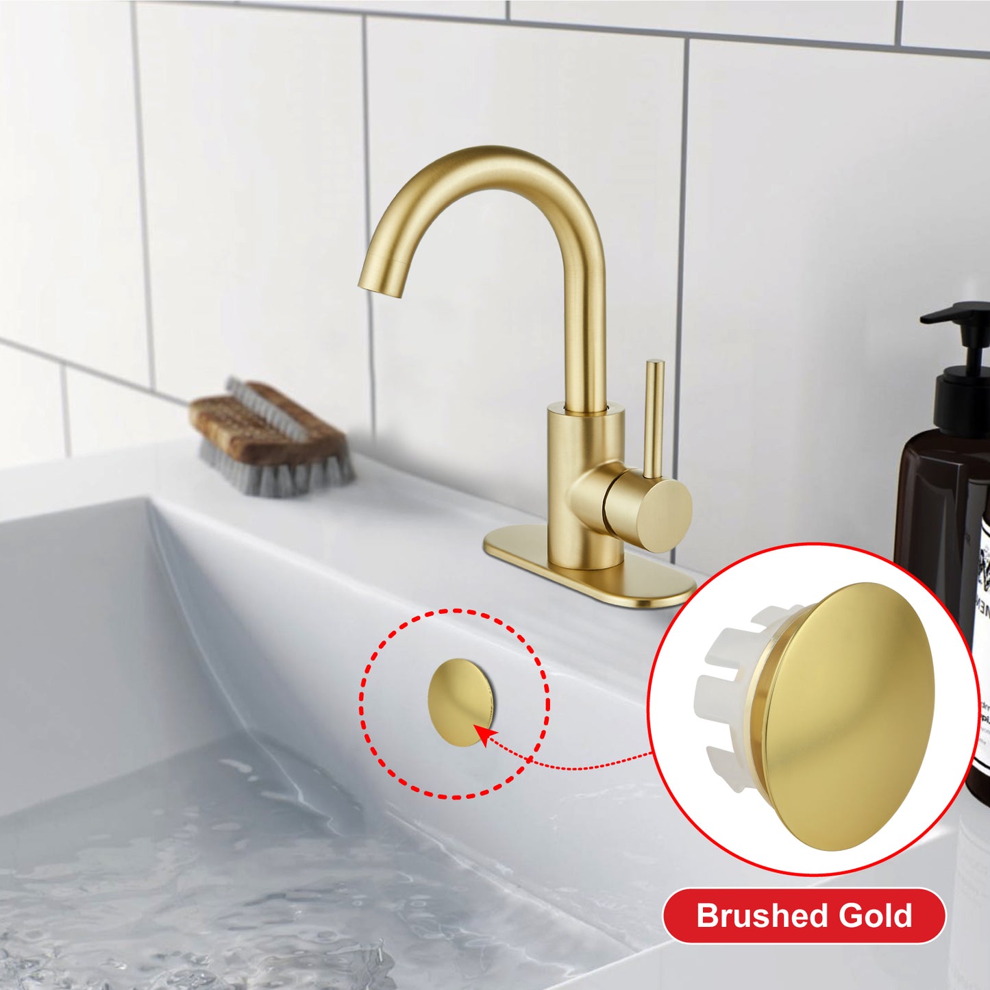 
                  
                    Midanya Bathroom Sink Overflow Cover Basin Trim Brass Insert in Hole Round Caps, Vanity Vessel Sink Basin Overflow Trim Ring, Bathroom Kitchen Sink Overflow Ring, Pack of 1
                  
                