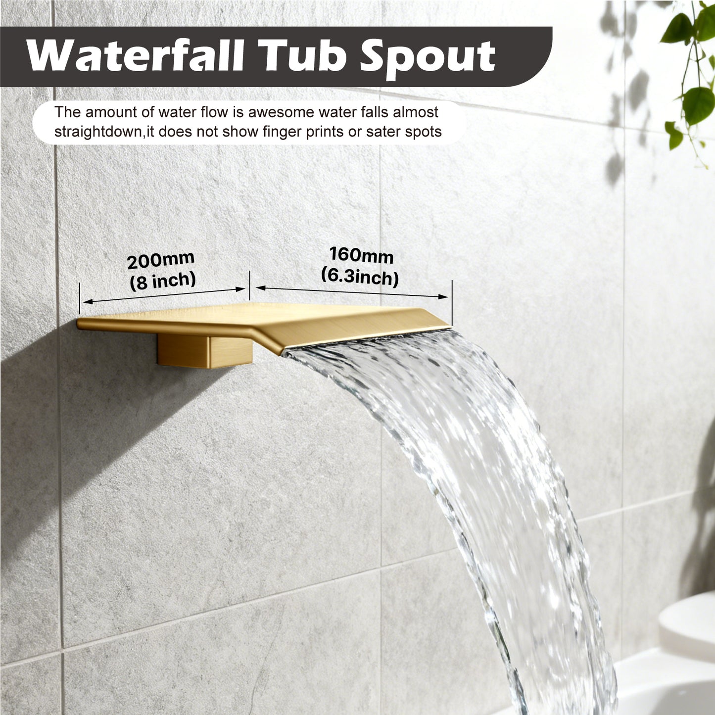 
                  
                    Midanya Rain Shower System Tub Shower Faucet Set 12 Inch Square Rainfall Shower Head with Handheld Sprayer and Waterfall Tub Spout Rough-in Valve Shower Mixer Combo
                  
                