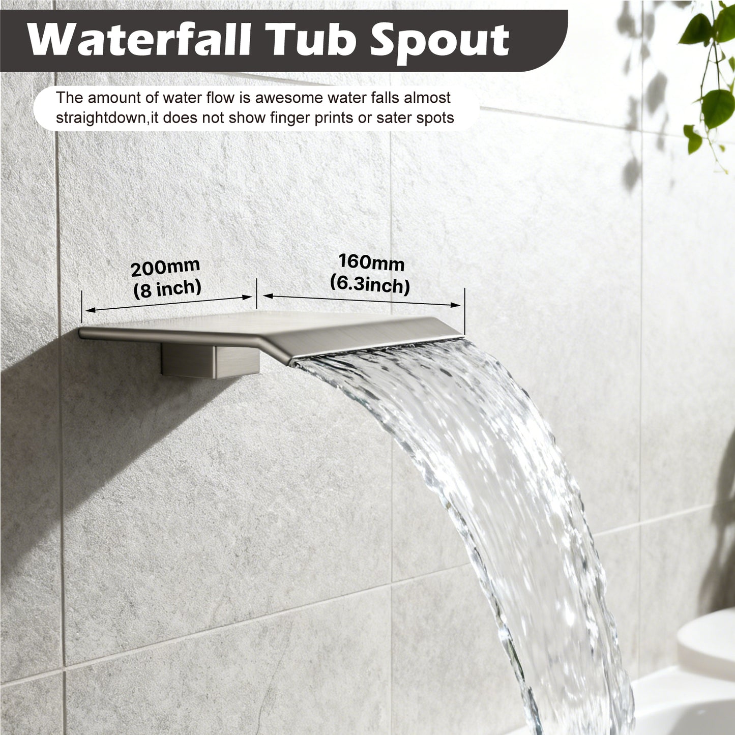 
                  
                    Midanya Rain Shower System Tub Shower Faucet Set 16 Inch Square Rainfall High Pressure Shower Head with Handheld Sprayer and Waterfall Tub Spout Rough-in Valve Shower Mixer Combo
                  
                