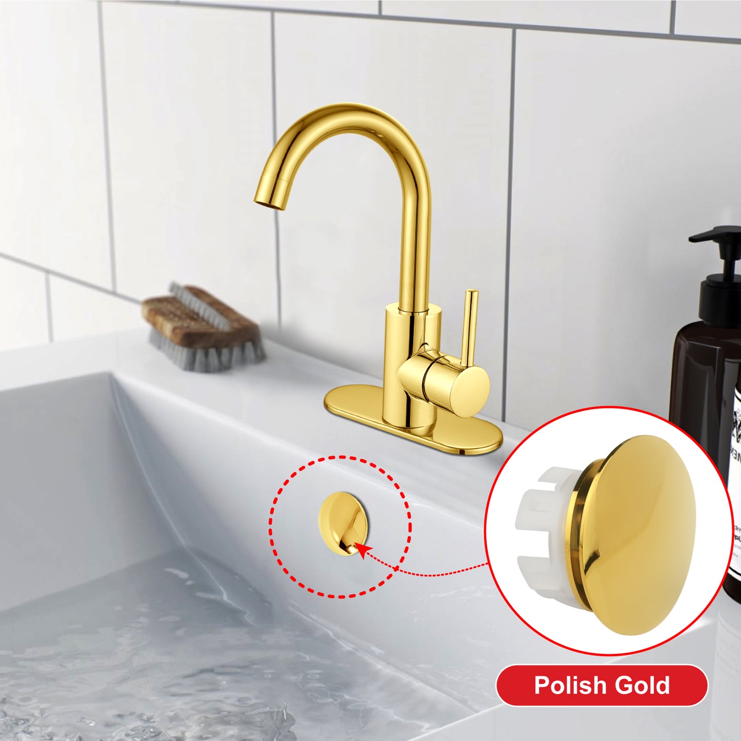 
                  
                    Midanya Bathroom Sink Overflow Cover Basin Trim Brass Insert in Hole Round Caps, Vanity Vessel Sink Basin Overflow Trim Ring, Bathroom Kitchen Sink Overflow Ring, Pack of 1
                  
                