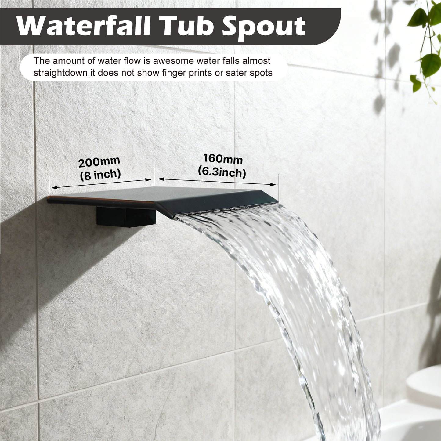 
                  
                    Midanya Rain Shower System Tub Shower Faucet Set 16 Inch Square Rainfall High Pressure Shower Head with Handheld Sprayer and Waterfall Tub Spout Rough-in Valve Shower Mixer Combo
                  
                