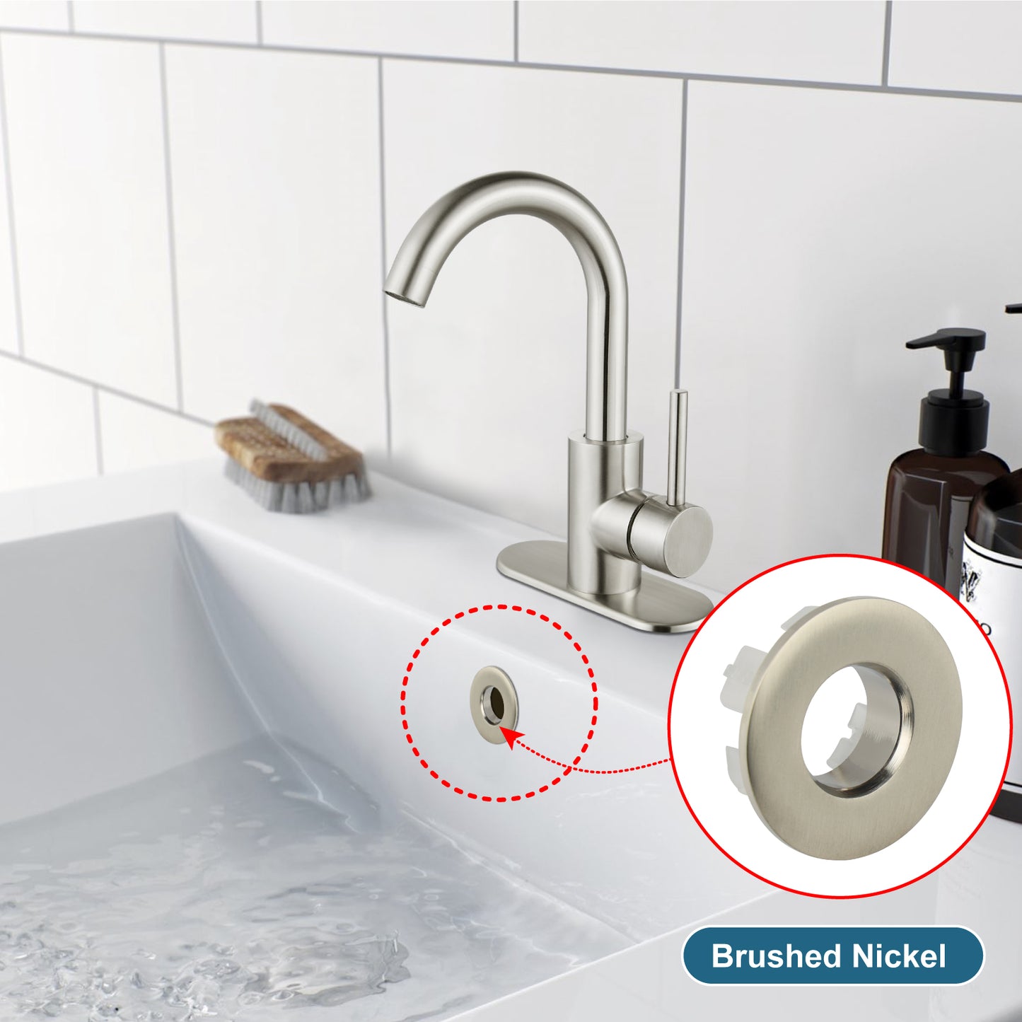 
                  
                    Midanya Brass Insert in Hole Round Caps, 2 Pcs Sink Basin Trim Overflow Cover, Bathroom Kitchen Vanity Vessel Sink Overflow Ring
                  
                