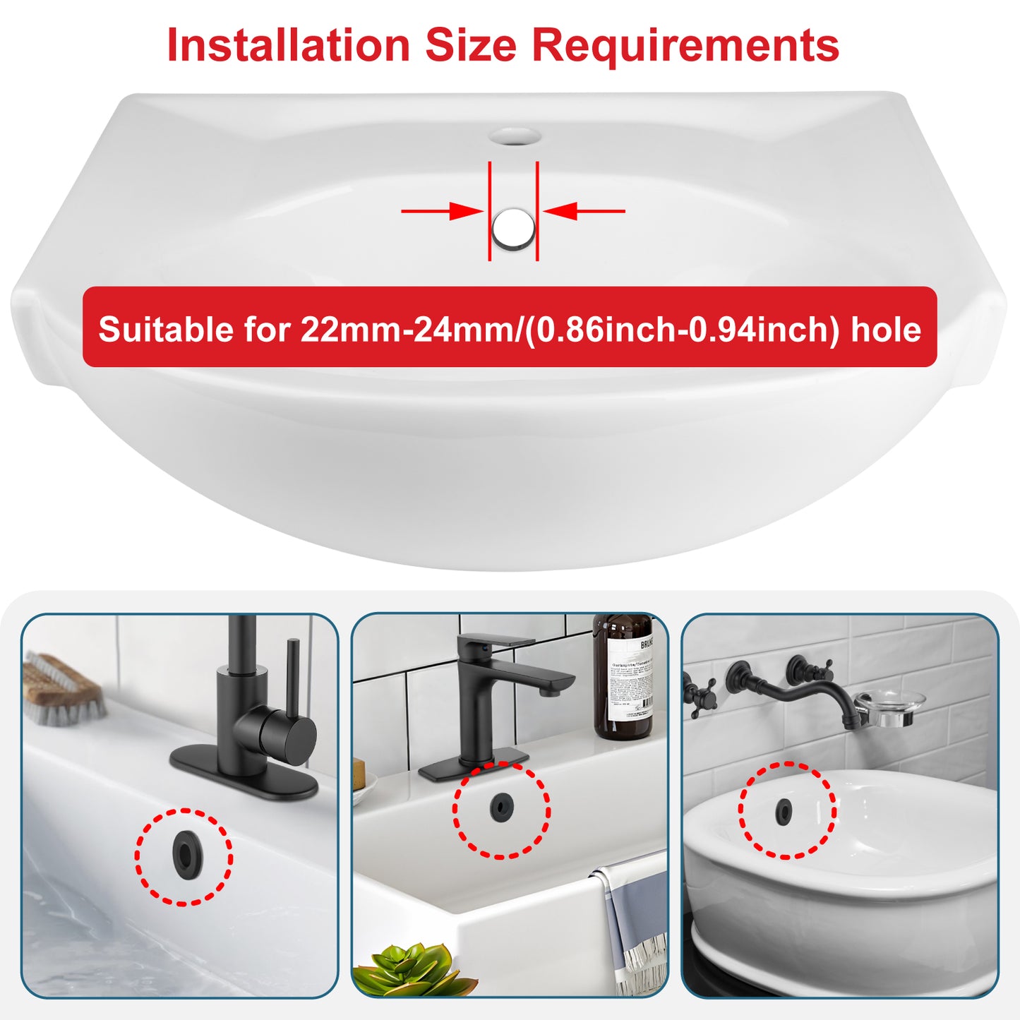 
                  
                    Midanya Brass Insert in Hole Round Caps, 2 Pcs Sink Basin Trim Overflow Cover, Bathroom Kitchen Vanity Vessel Sink Overflow Ring
                  
                