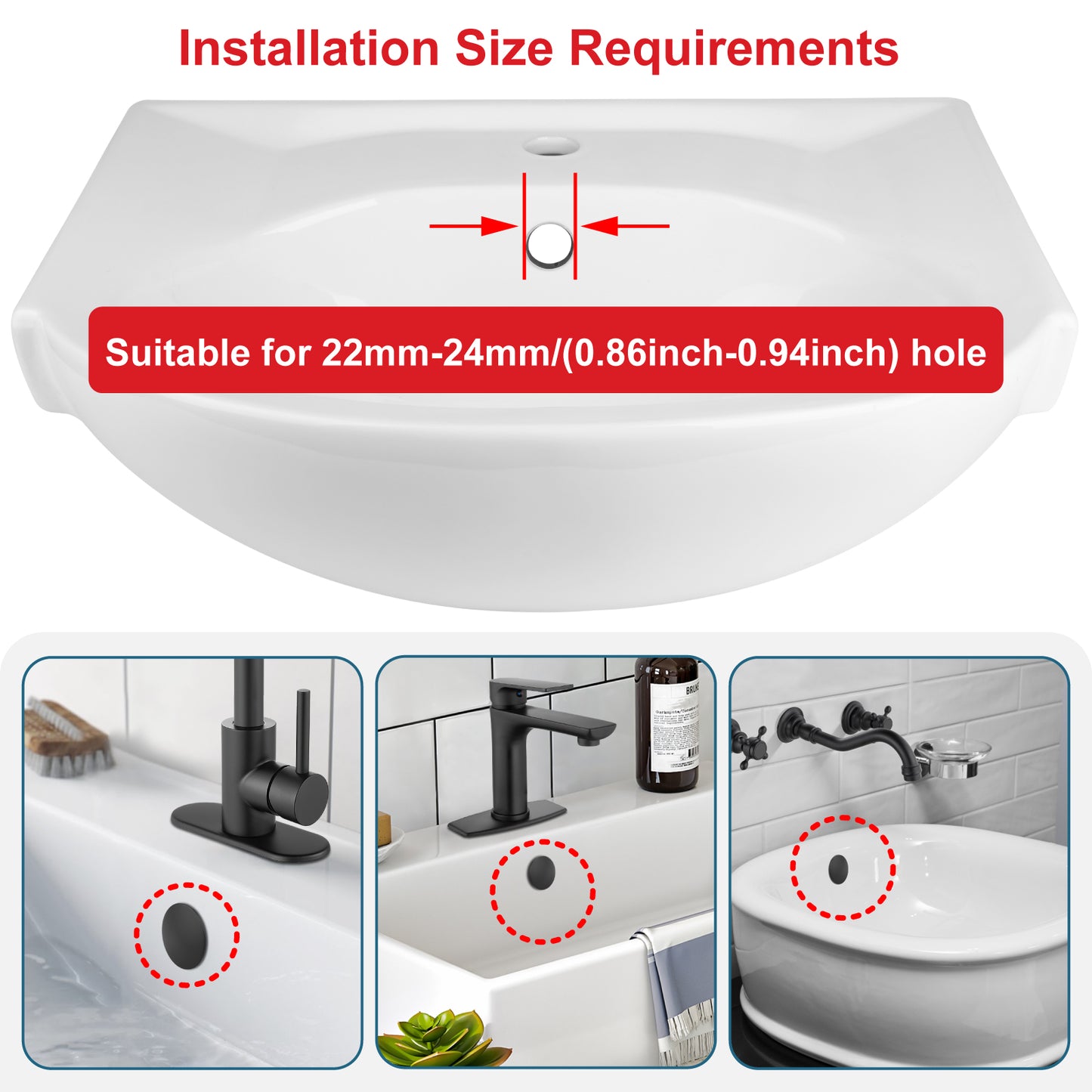 
                  
                    Midanya Bathroom Sink Overflow Cover Basin Trim Brass Insert in Hole Round Caps, Vanity Vessel Sink Basin Overflow Trim Ring, Bathroom Kitchen Sink Overflow Ring, Pack of 1
                  
                