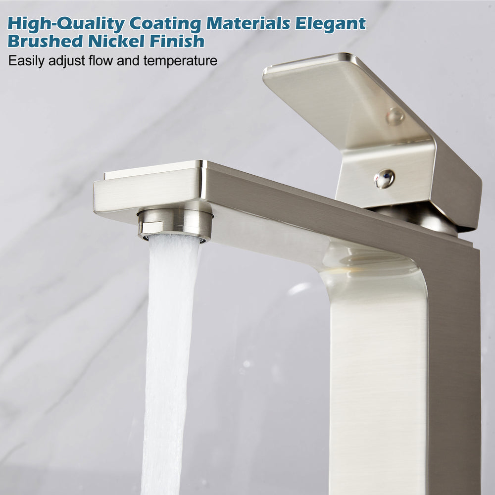 
                  
                    Midanya Bathroom Sink Faucet 1 Hole Single Handle Deck Mount Lavatory Mixer Tap Include Pop Up Drain with Overflow One Lever Commercial
                  
                