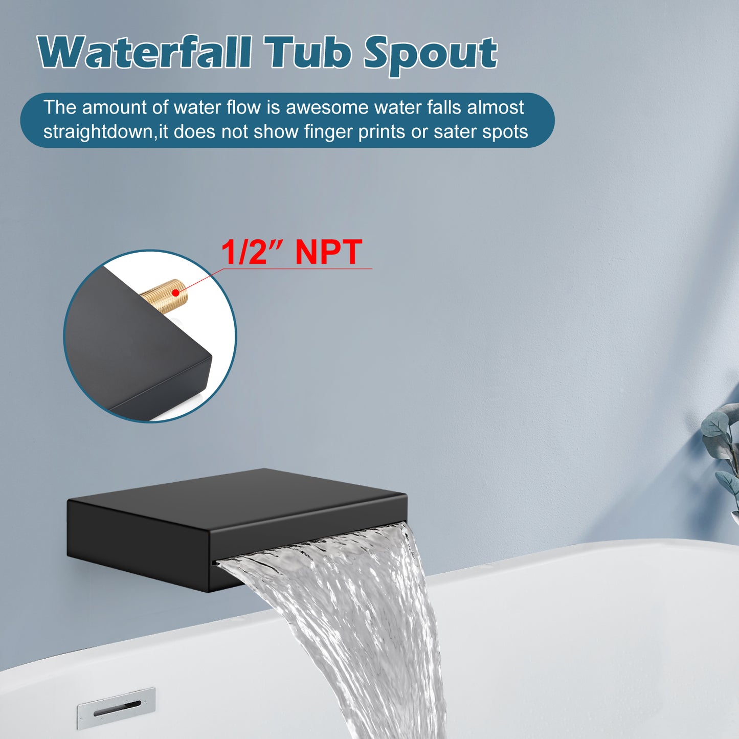 Rain Shower System Square Rainfall Shower Head Wall Mount Shower