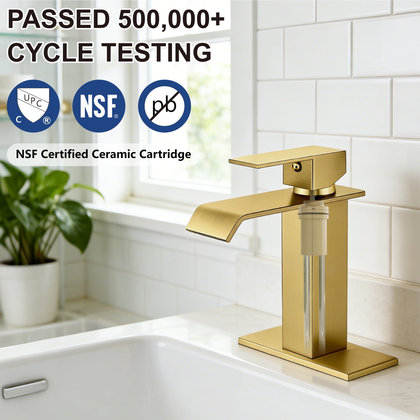 
                  
                    Midanya Waterfall Bathroom Sink Faucet Single Hole 1 Handle Deck Mount 1or 3 Hole Commercial Mixer Tap Lavatory Vanity Faucet with Deck Plate and Pop Up Drain
                  
                