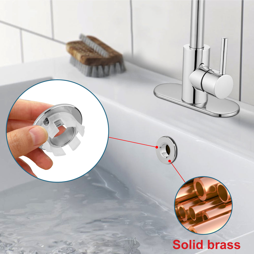 
                  
                    Midanya Sink Basin Trim Overflow Cover, Solid Brass Insert in Hole Round Caps, Vanity Vessel Sink Overflow Ring, Sink Overflow Cover Round Caps for Kitchen Bathroom, Pack of 1
                  
                