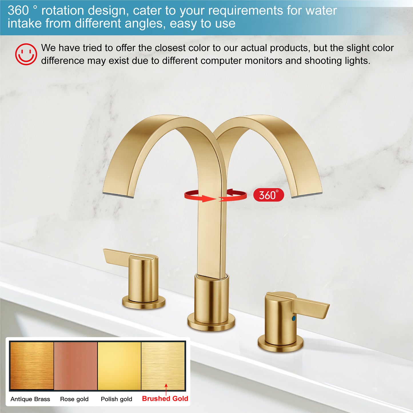 
                  
                    Midanya 8 inch Widespread Bathroom Sink Faucet,Modern Waterfall 3 Hole 2 Handles Bathroom Faucet 8" Vanity Faucets with Pop Up Drain and Water Supply Lines
                  
                