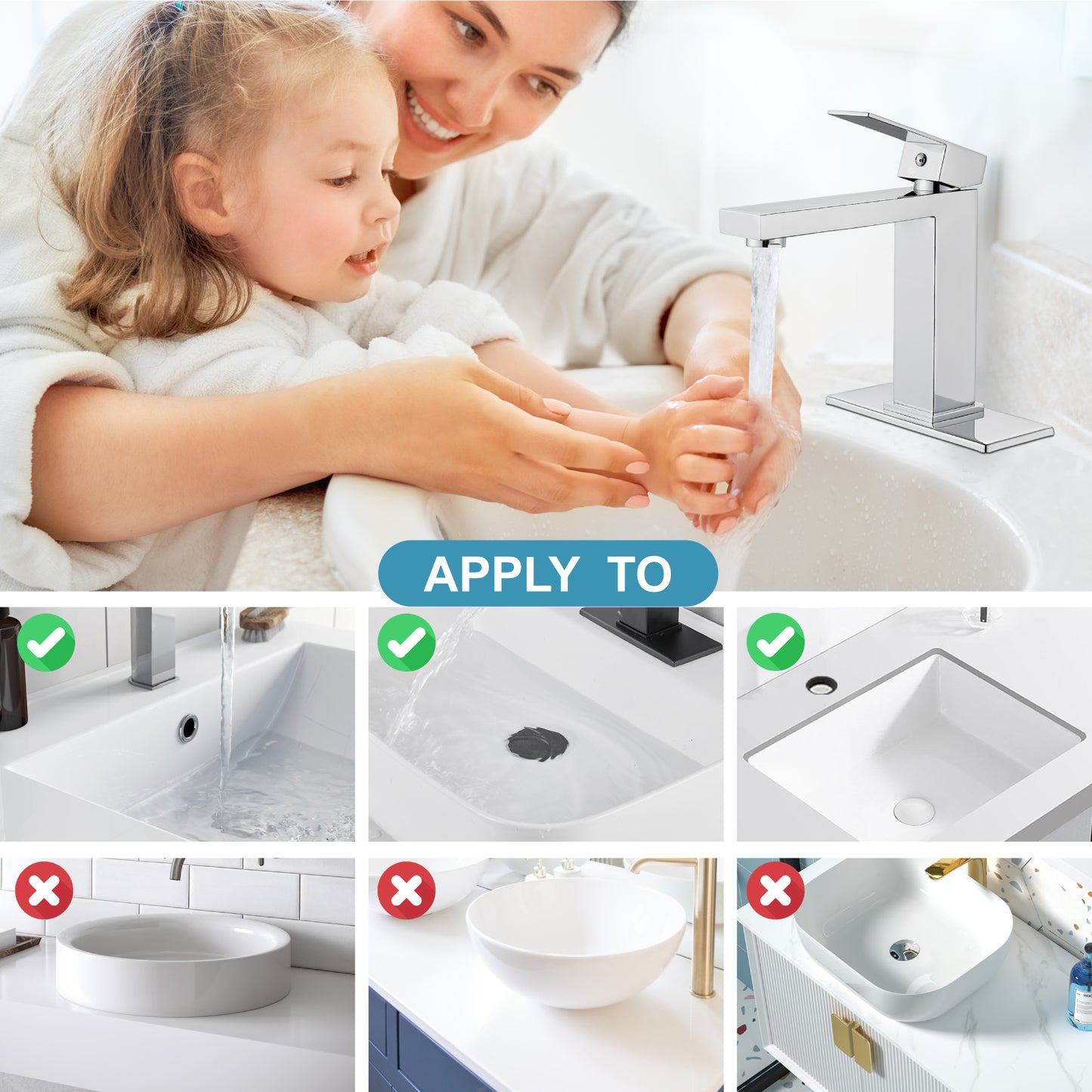
                  
                    Midanya Bathroom Sink Faucet One Hole Single Handle Deck Mount Lavatory Bathroom Faucet with Water Supply Lines Without Drain
                  
                