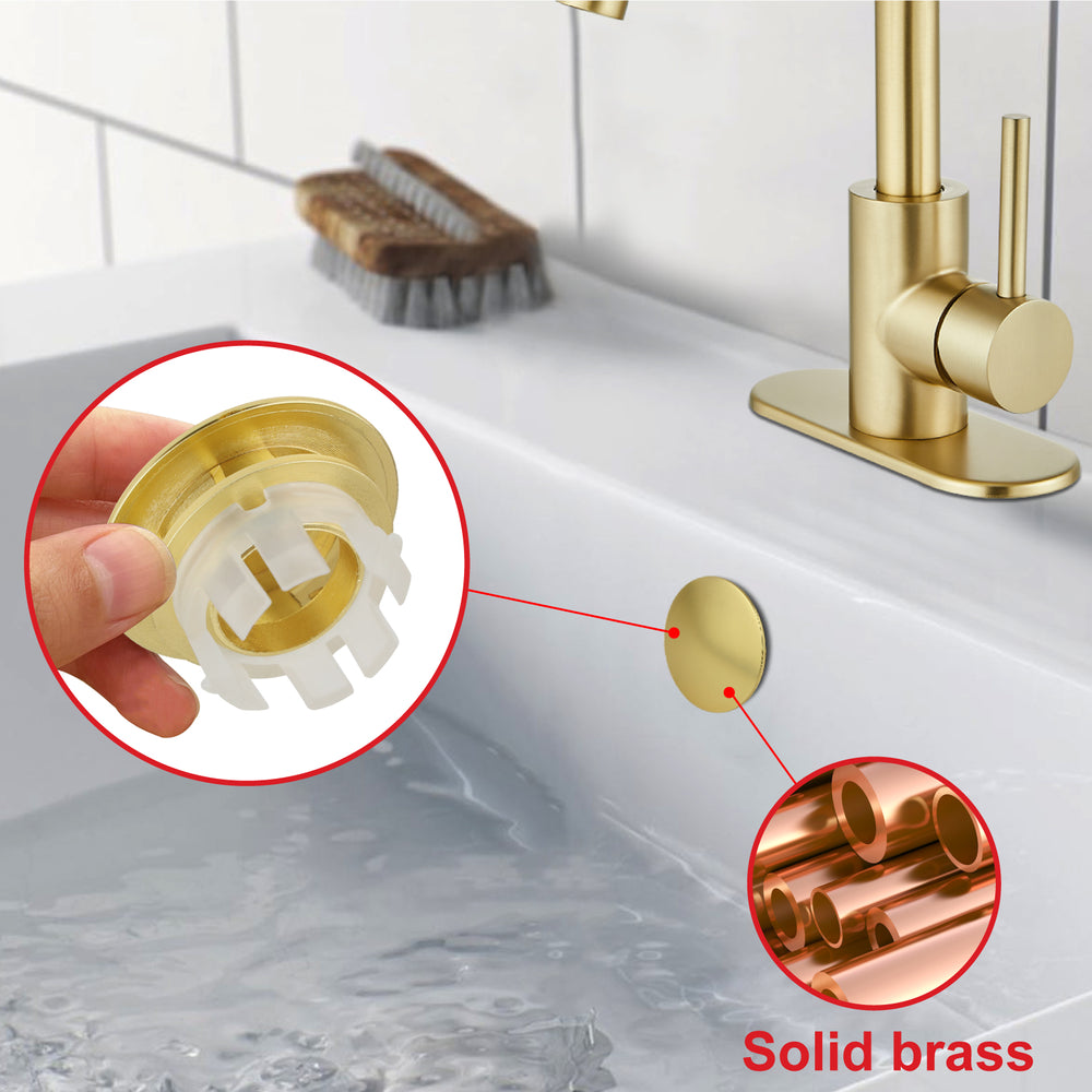 
                  
                    Midanya Bathroom Sink Overflow Cover Basin Trim Brass Insert in Hole Round Caps, Vanity Vessel Sink Basin Overflow Trim Ring, Bathroom Kitchen Sink Overflow Ring, Pack of 1
                  
                