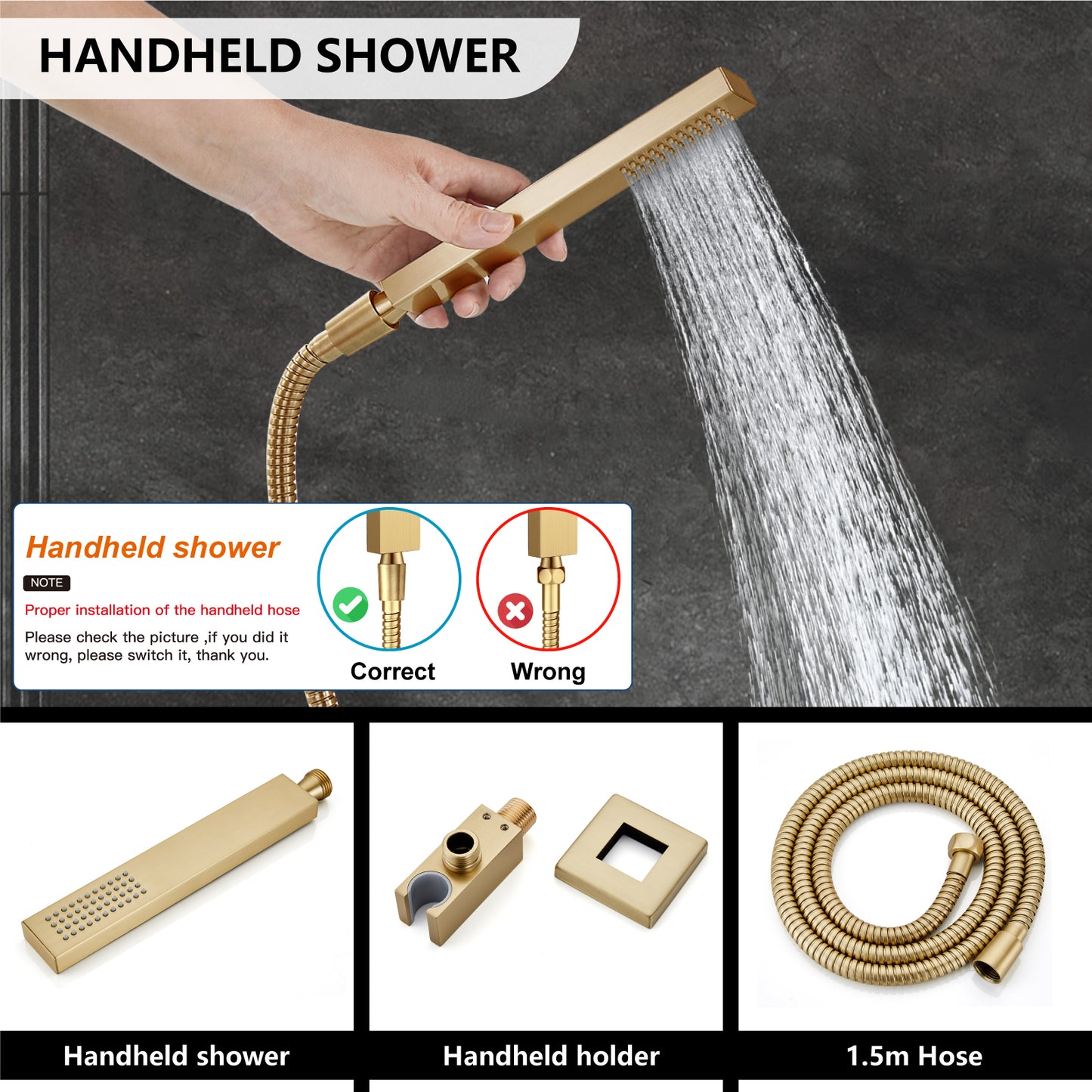 
                  
                    Midanya Rain Shower System with Tub Spout,Tub Shower Faucet Set with 10 inch rainfall Shower Head and Handheld Spray,Wall Mount Tub Shower Combo Rough-in Valve Included
                  
                