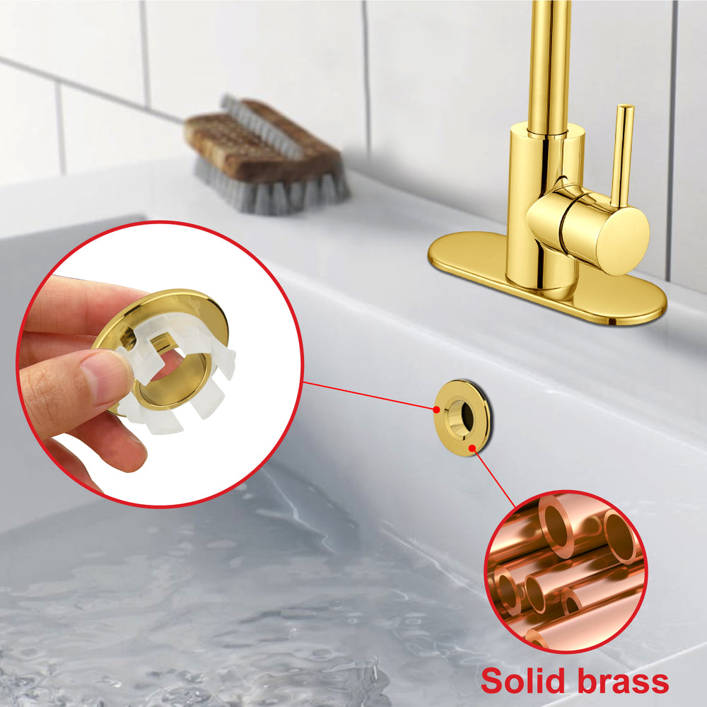 
                  
                    Midanya Brass Insert in Hole Round Caps, 2 Pcs Sink Basin Trim Overflow Cover, Bathroom Kitchen Vanity Vessel Sink Overflow Ring
                  
                