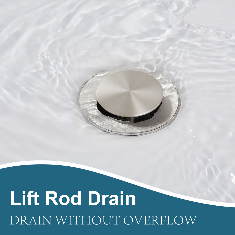 
                  
                    Midanya Sink Drain with Lift Rod, Bathroom Lavatory Kitchen RV Drain Stopper, Drain Stopper Assembly for Bathroom Faucet,Vessel Sink Vanity Drain Assembly with Overflow
                  
                