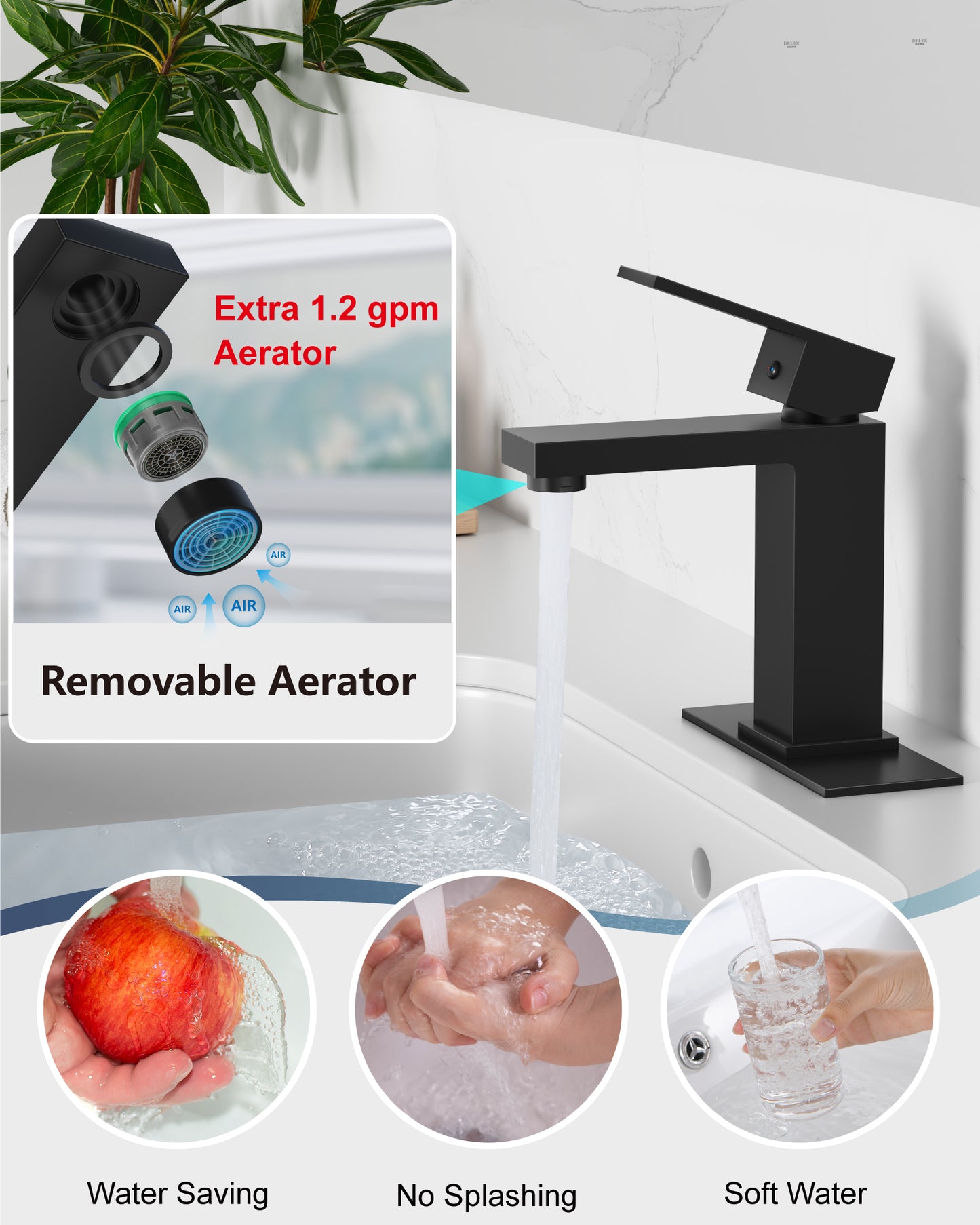 
                  
                    Midanya Bathroom Sink Faucet 1 Hole Single Handle Deck Mount Lavatory Mixer Tap with Cover Plate and Pop-up Drain One Lever Stainless Steel SUS304 Commercial
                  
                
