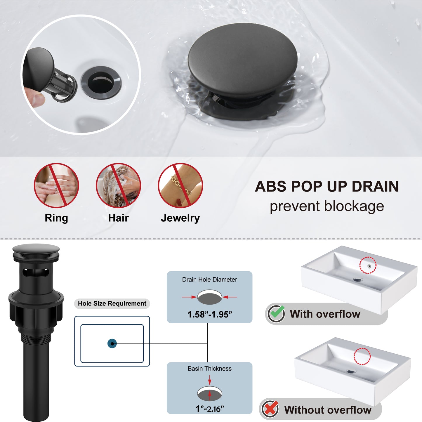 
                  
                    Midanya Waterfall Bathroom Sink Faucet Single Hole 1 Handle Deck Mount 1or 3 Hole Commercial Mixer Tap Lavatory Vanity Faucet with Deck Plate and Pop Up Drain
                  
                