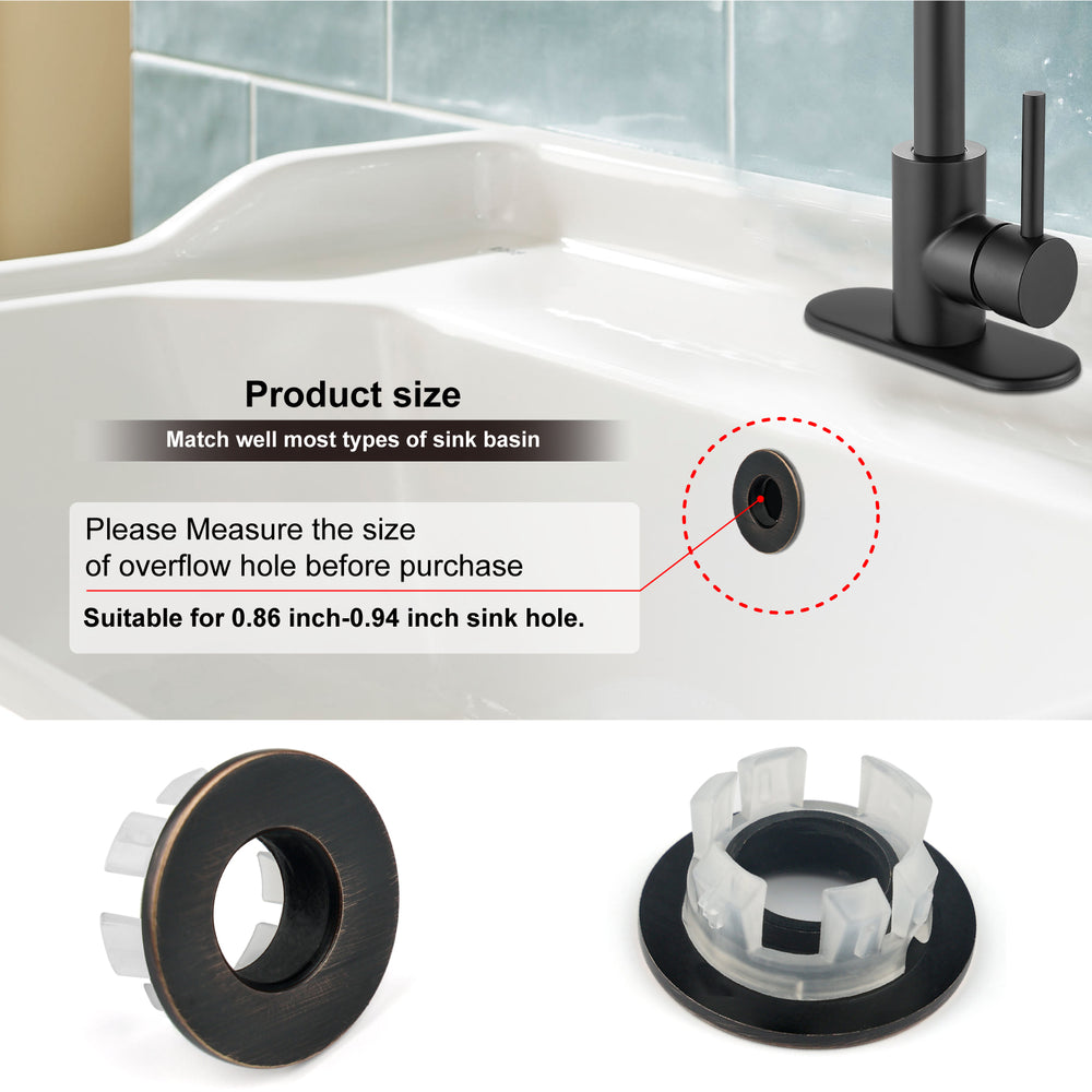 
                  
                    Midanya Brass Insert in Hole Round Caps, 2 Pcs Sink Basin Trim Overflow Cover, Bathroom Kitchen Vanity Vessel Sink Overflow Ring
                  
                