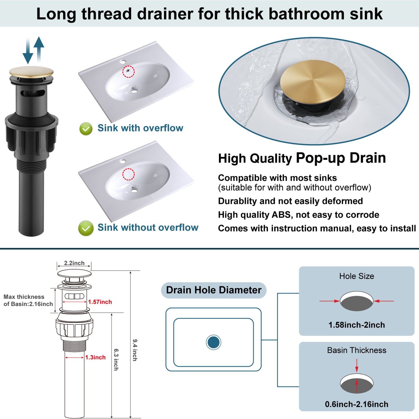
                  
                    Midanya Waterfall Bathroom Sink Faucet Single Hole 1 Handle Deck Mount 1or 3 Hole Commercial Mixer Tap Lavatory Vanity Faucet with Deck Plate and Pop Up Drain
                  
                