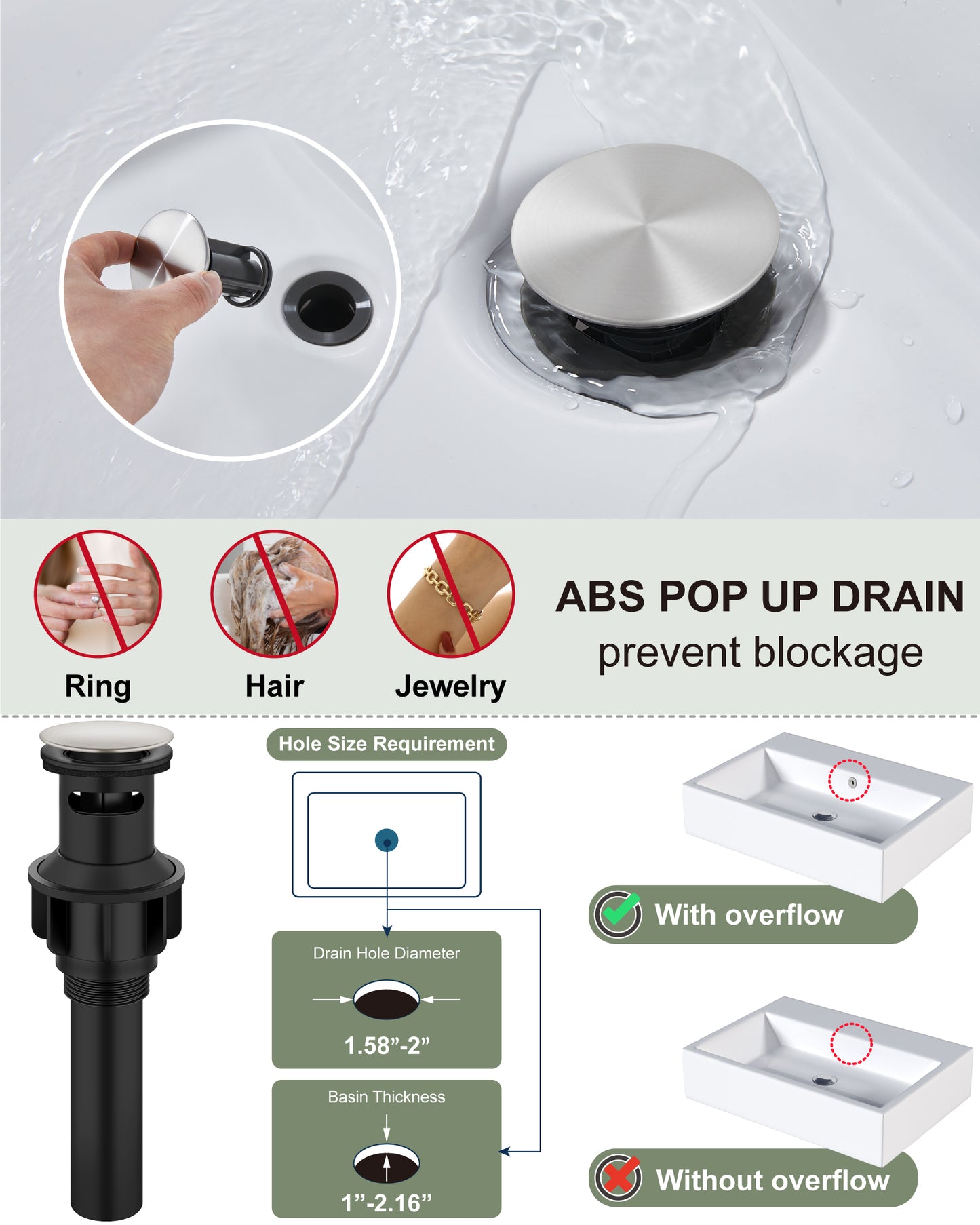 
                  
                    Midanya Waterfall Bathroom Faucet, Single Handle Bathroom Sink Faucet for Sink 1 or 4 Inch 3 Hole, Stainless Steel Vanity Faucets with Deck Plate and Pop up Drain
                  
                