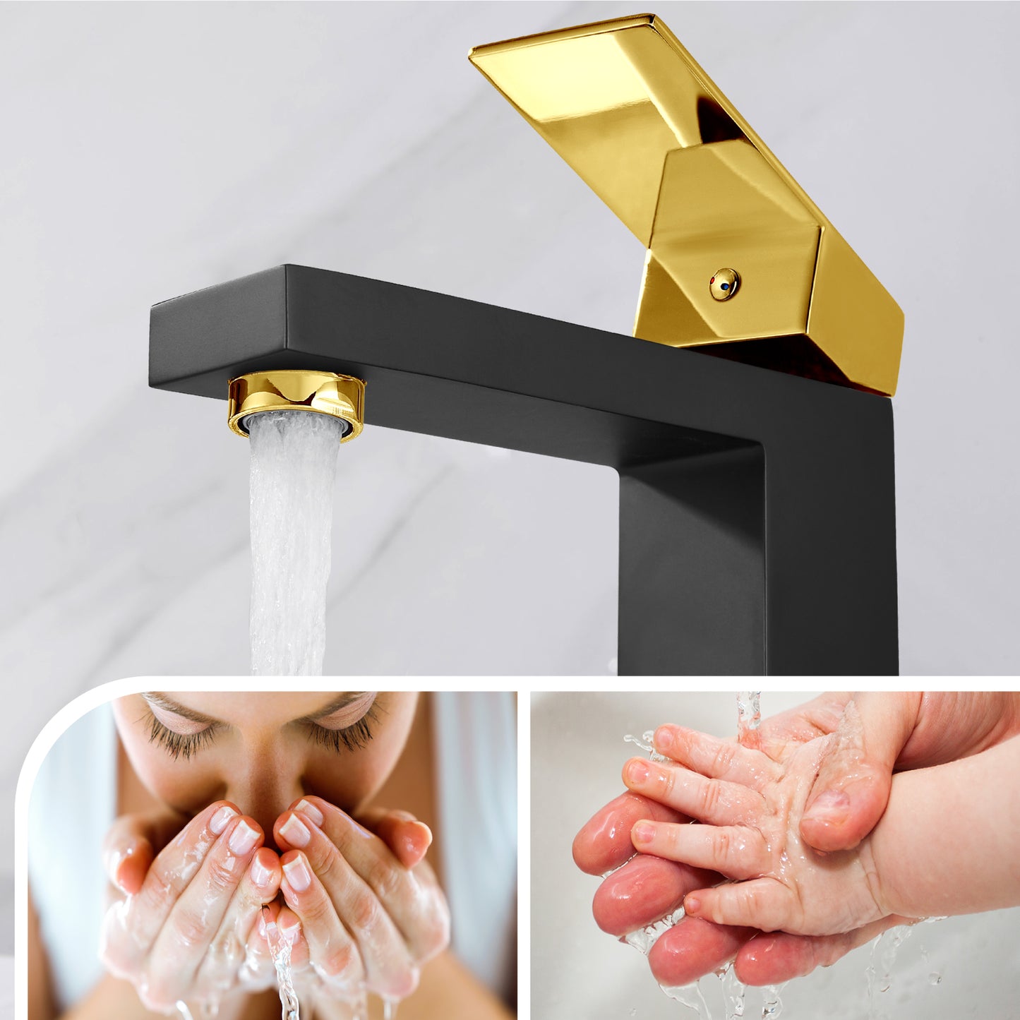 
                  
                    Midanya Bathroom Sink Faucet 1 Hole Single Handle Deck Mount Lavatory Mixer Tap with Cover Plate and Pop-up Drain One Lever Stainless Steel SUS304 Commercial
                  
                