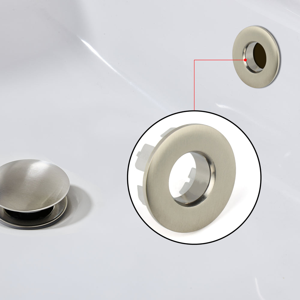 
                  
                    Midanya Sink Basin Trim Overflow Cover, Solid Brass Insert in Hole Round Caps, Vanity Vessel Sink Overflow Ring, Sink Overflow Cover Round Caps for Kitchen Bathroom, Pack of 1
                  
                