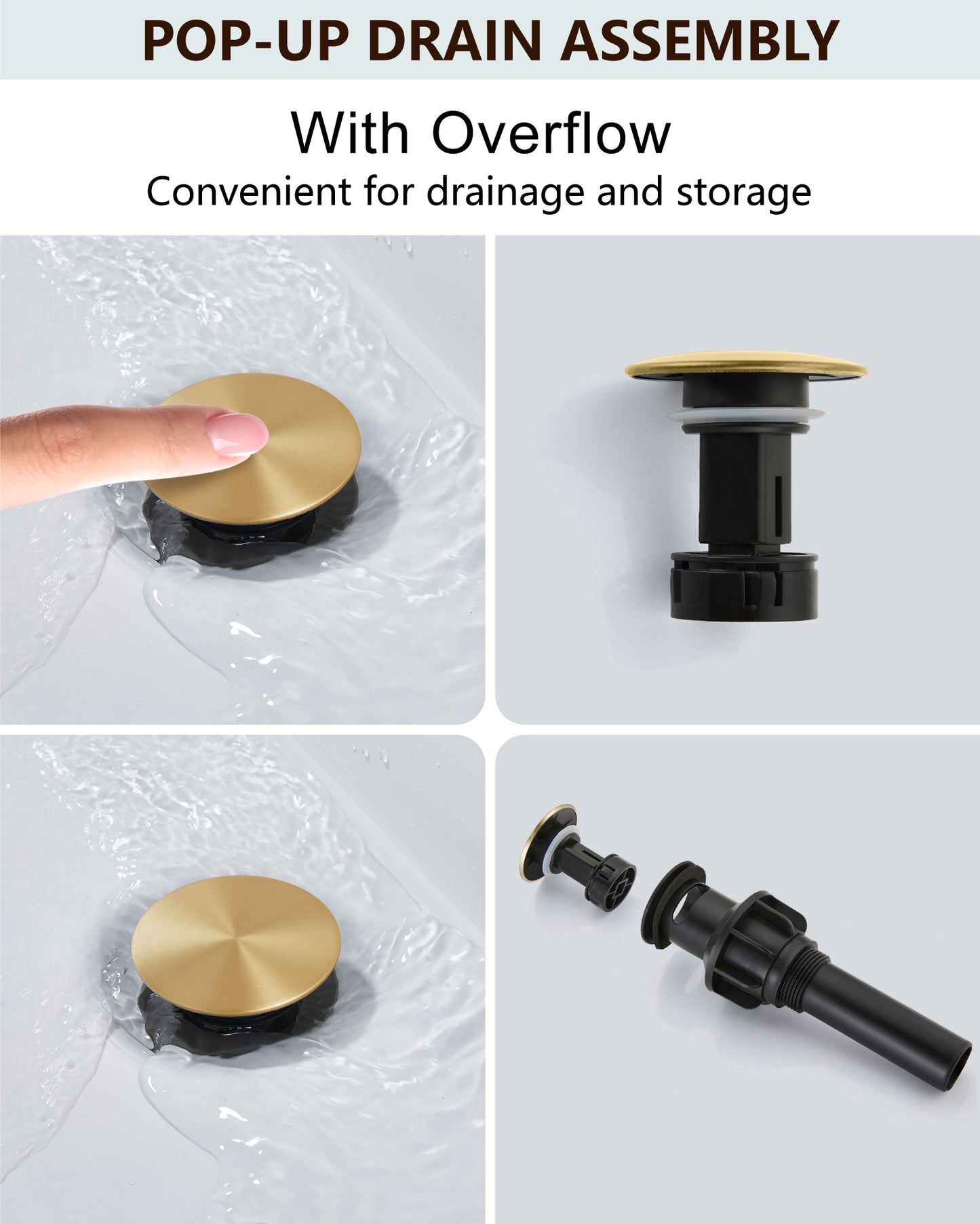 
                  
                    Midanya Single Handle Bathroom Sink Faucet, Wet Bar Pre-Kitchen Farmhouse RV Small Vanity Faucet with 360°Rotation Spout with Deck Plate, Supply Hoses and Drain Stopper
                  
                